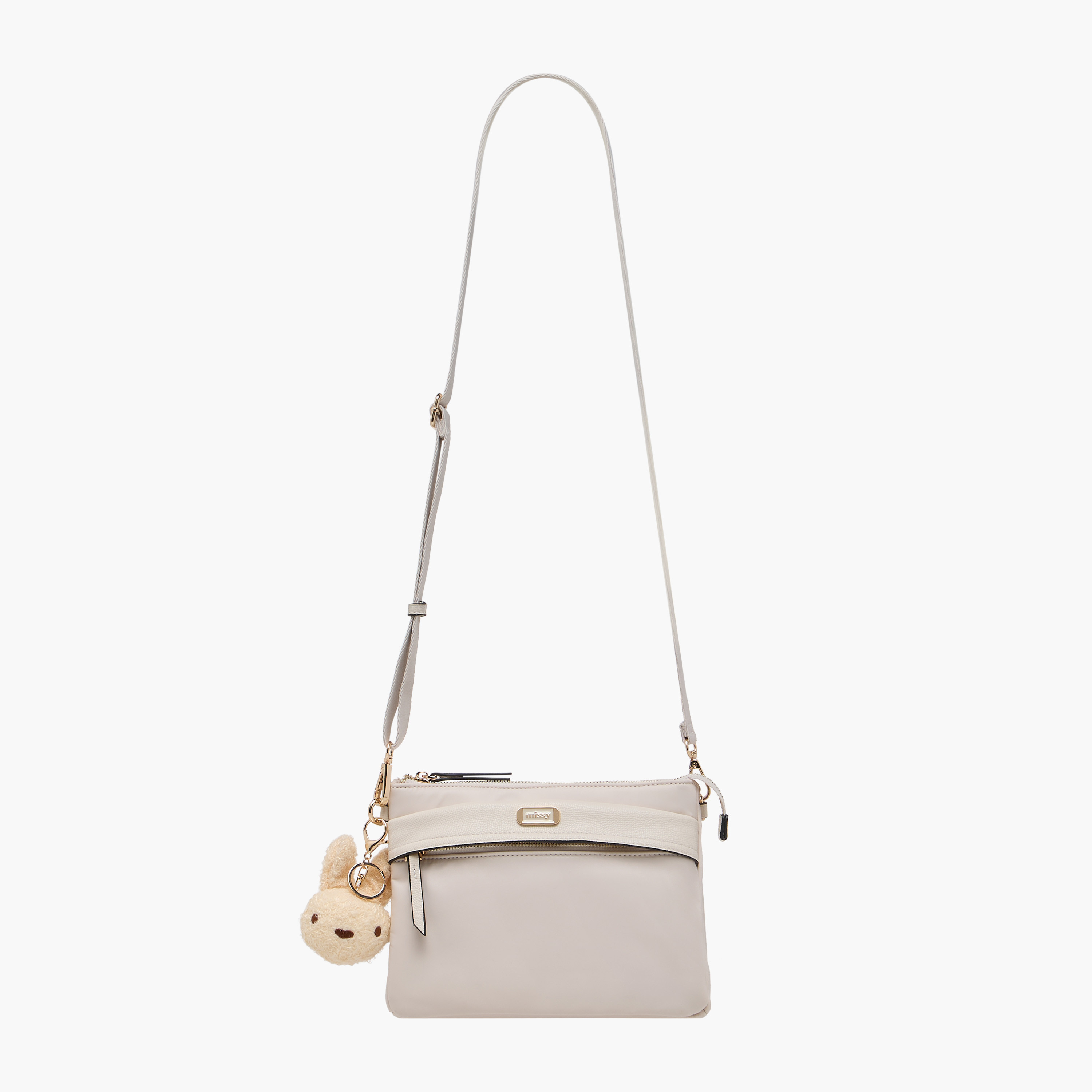 Missy Solid Crossbody Bag with Detachable Strap and Zip Closure-women-bagsandwallets-handbags-image-2