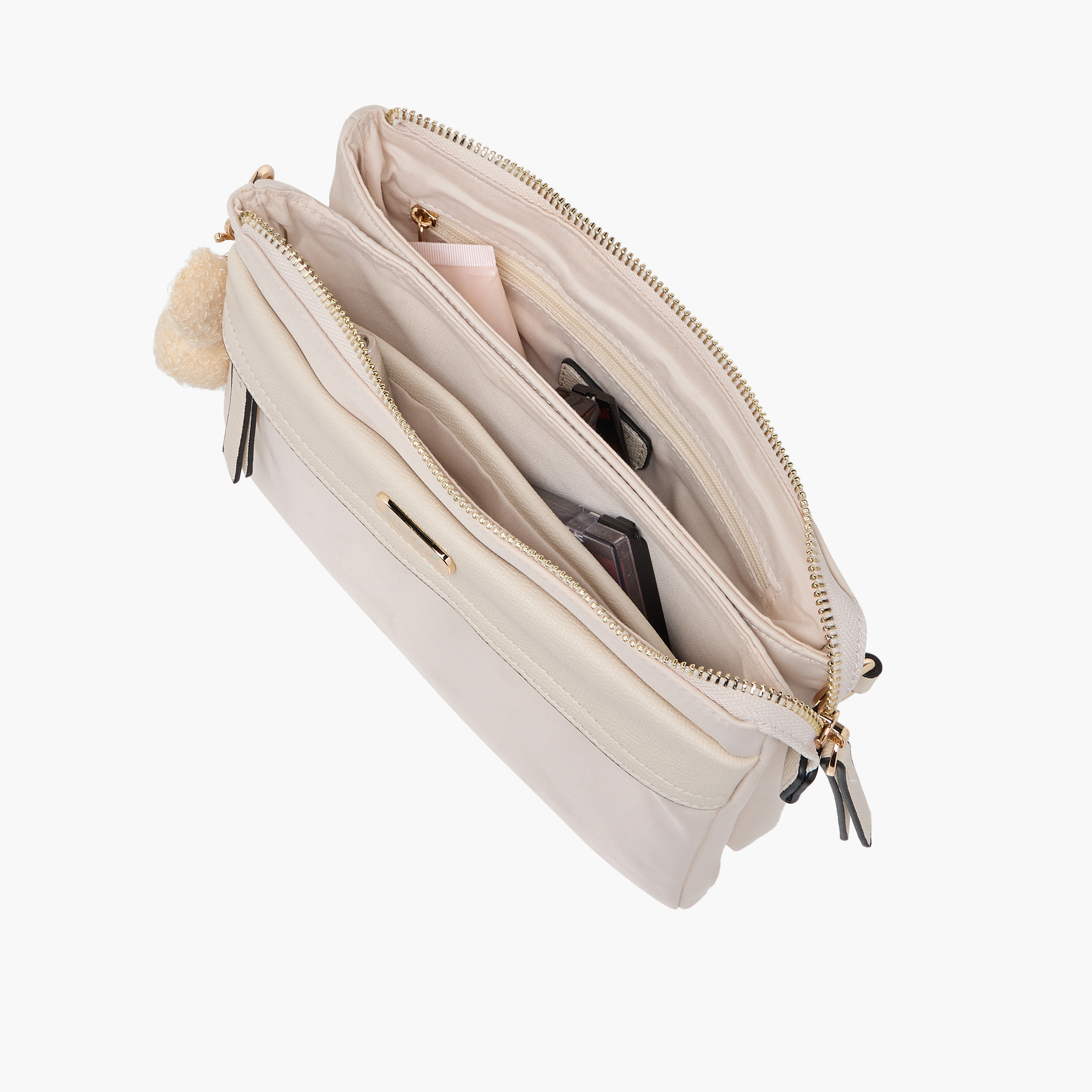Missy Solid Crossbody Bag with Detachable Strap and Zip Closure-women-bagsandwallets-handbags-image-8