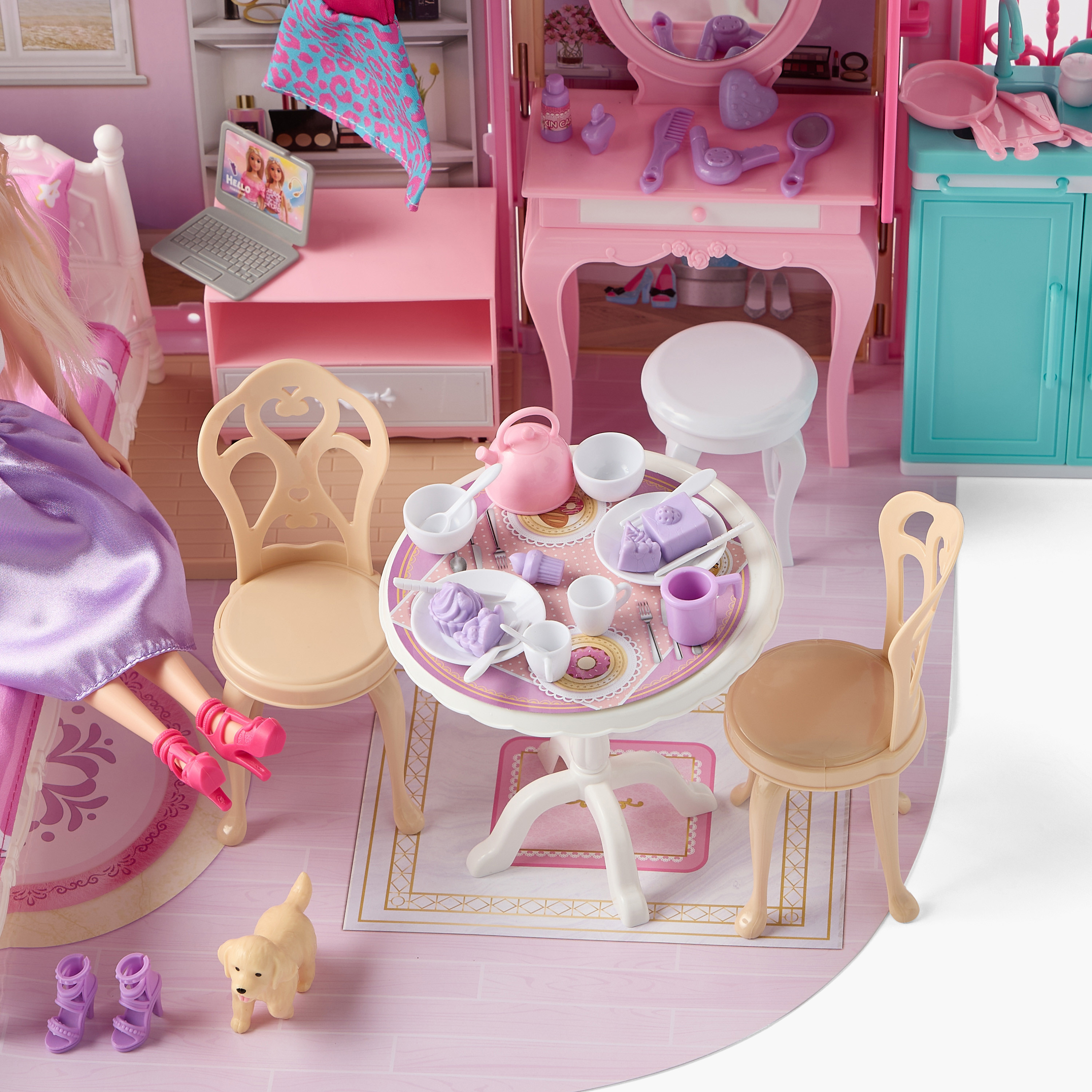 Juniors Foldable Doll House Playset-toys-dollsandplaysets-dollhouses-image-5