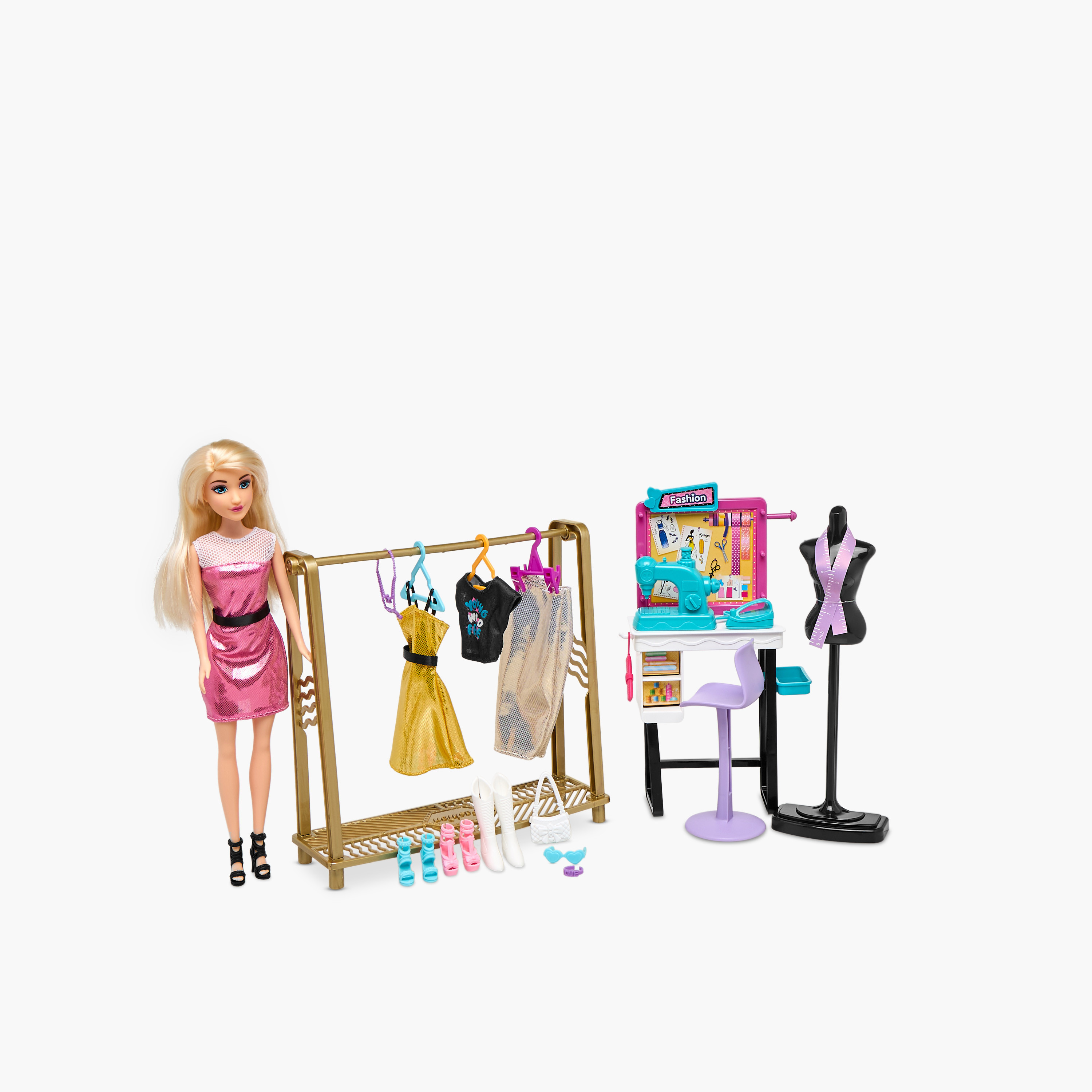 مجموعة ألعاب دمية مصممة الأزياء إيميلي من جونيورز - 11.5 بوصة-toys-dollsandplaysets-dollplaysets-image-1