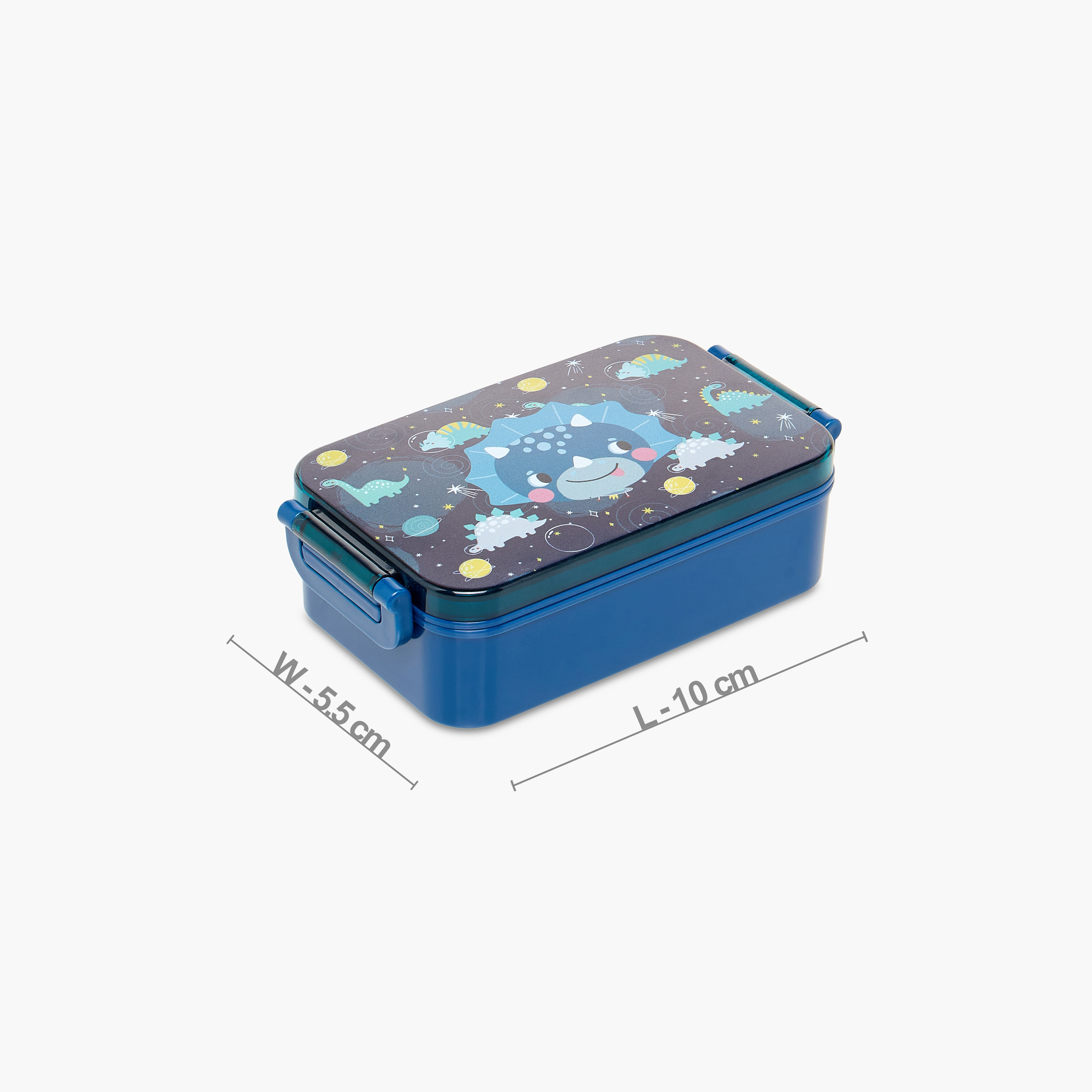 Juniors Dinosaur Print Lunch Box with Clip Lock Closure-school-lunchessentials-lunchboxes-image-2