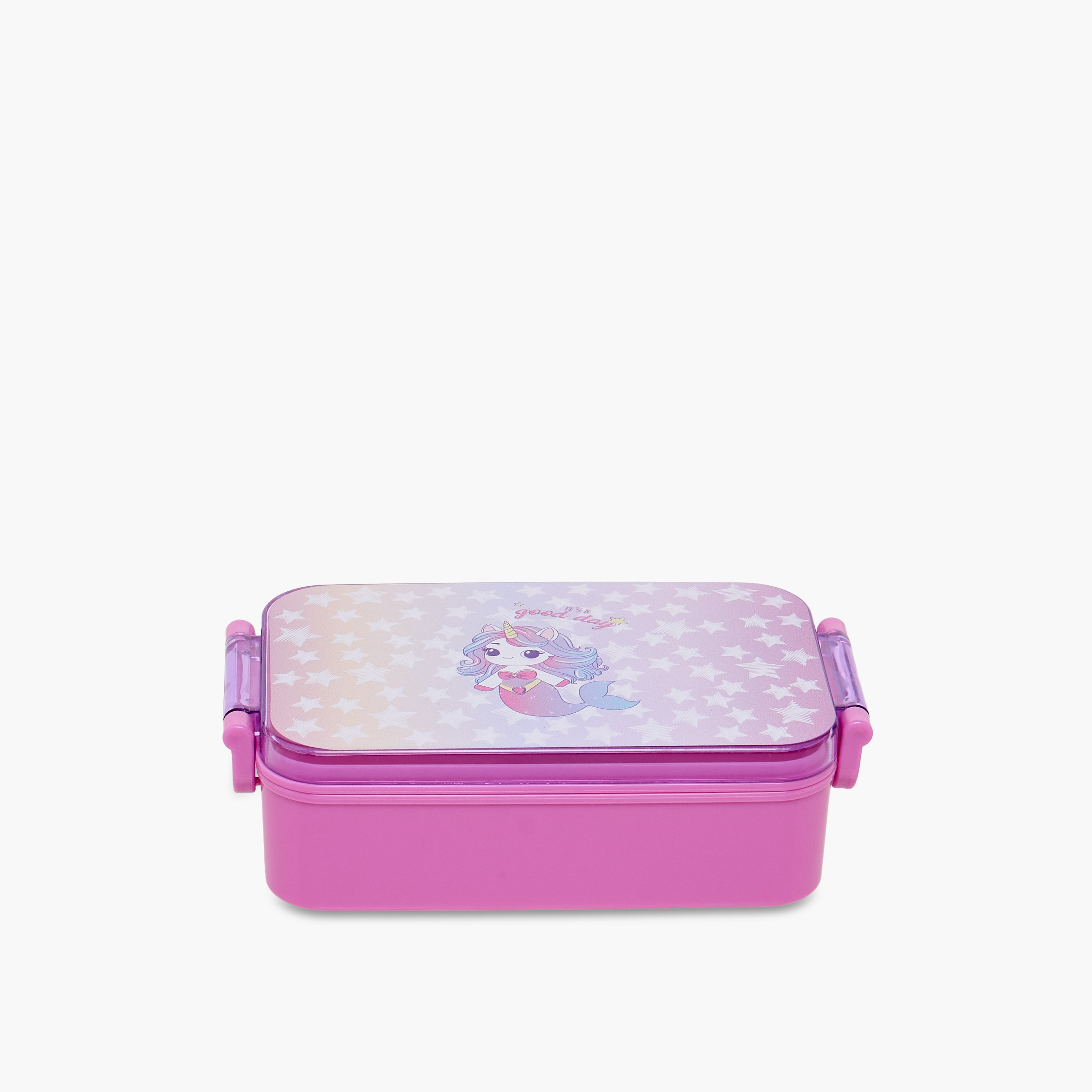 Juniors Unicorn Print Lunch Box with Clip Lock Closure-school-lunchessentials-lunchboxes-image-1