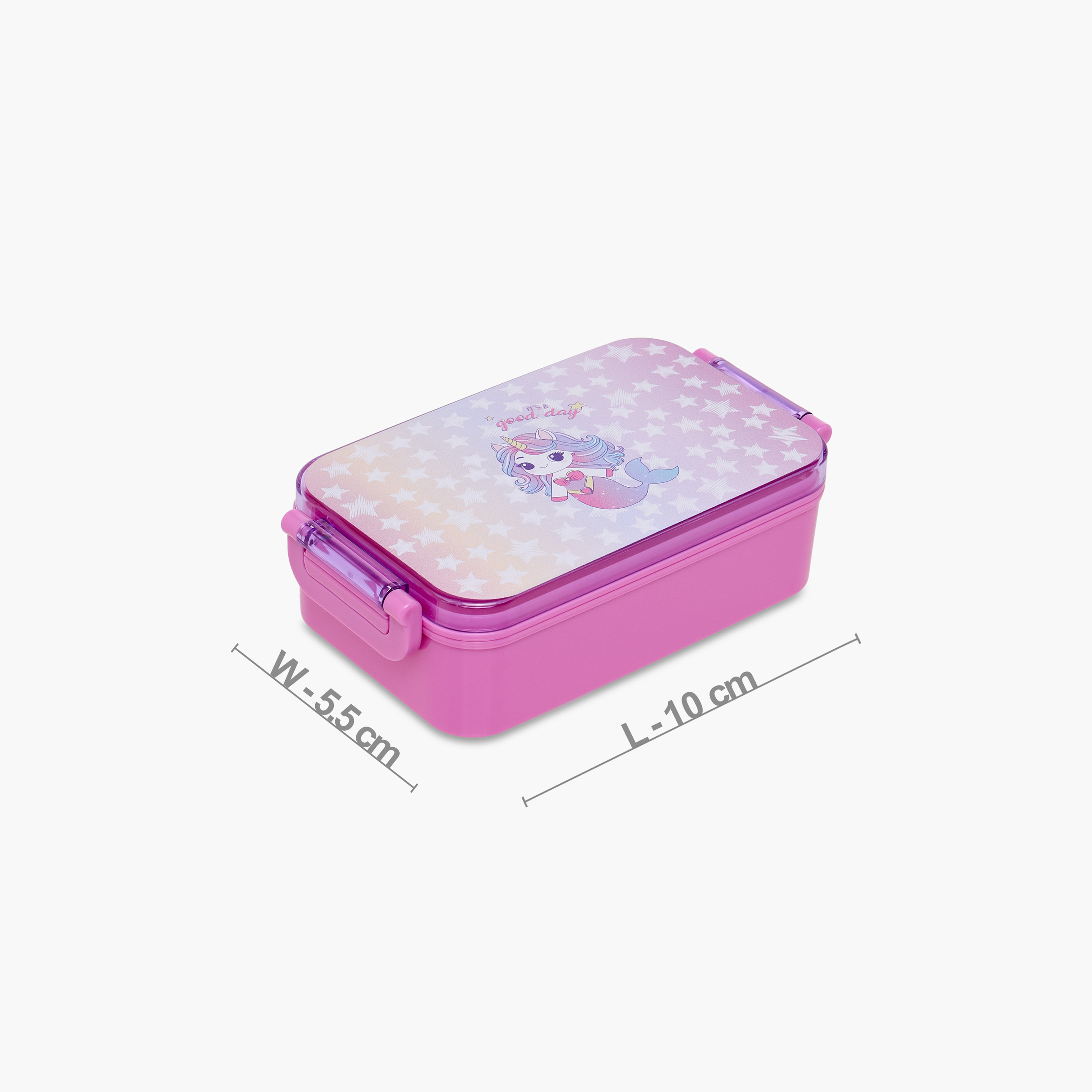 Juniors Unicorn Print Lunch Box with Clip Lock Closure-school-lunchessentials-lunchboxes-image-2