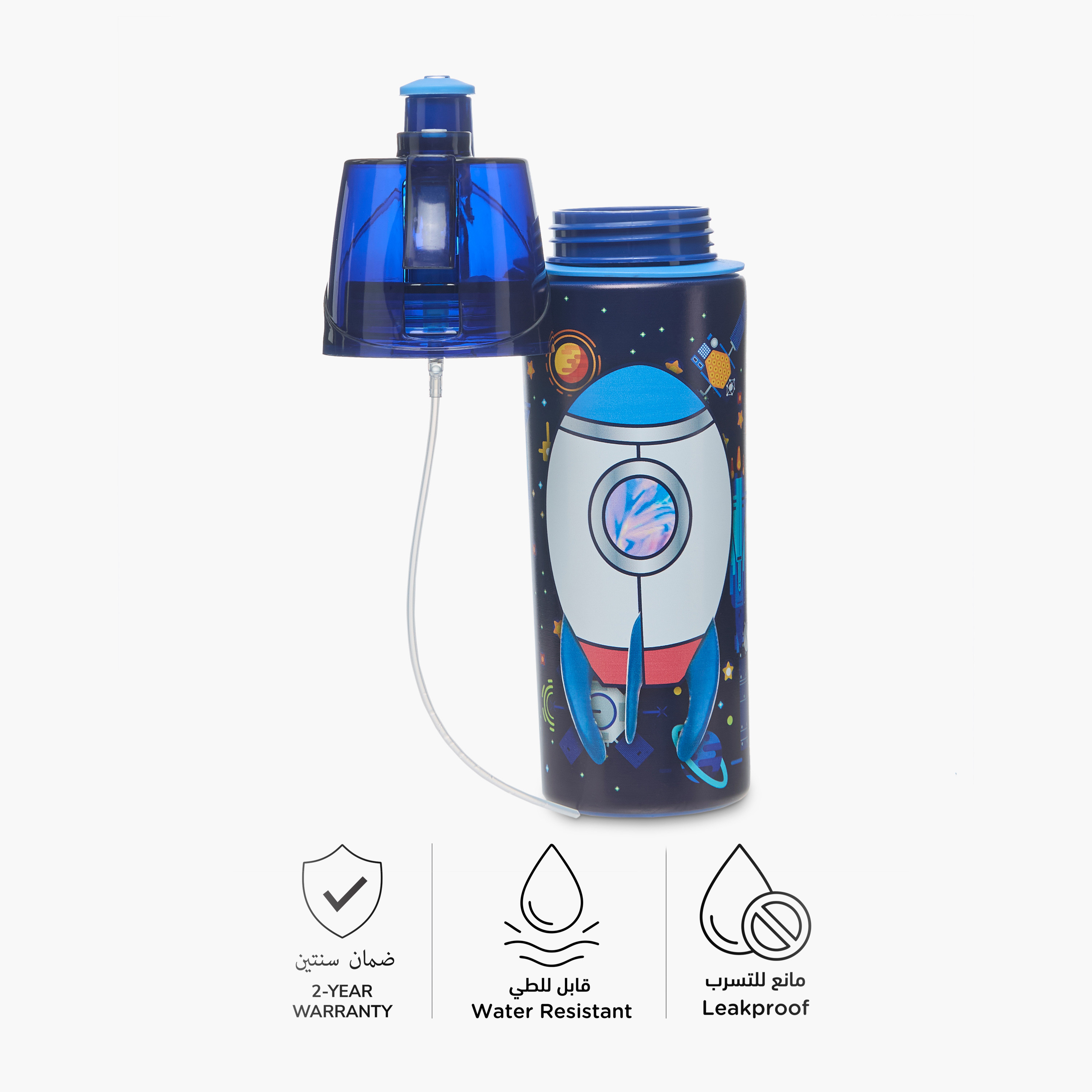 Juniors Space Tritan Water Bottle with Water Mist Trigger – 500 ml-school-waterbottles-image-2