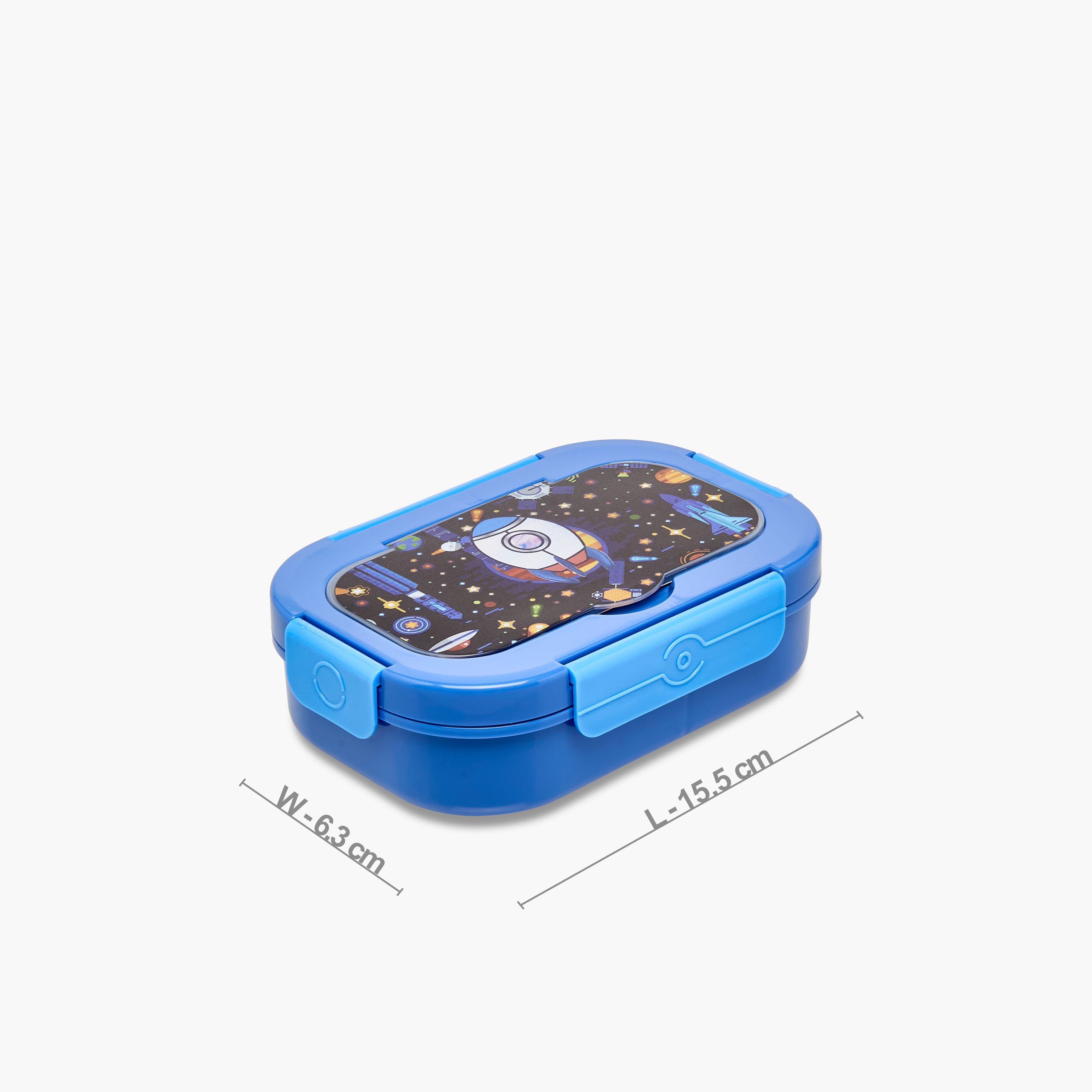 Juniors Spaceship Print Lunch Box with Clip Lock Closure-school-lunchessentials-lunchboxes-image-2