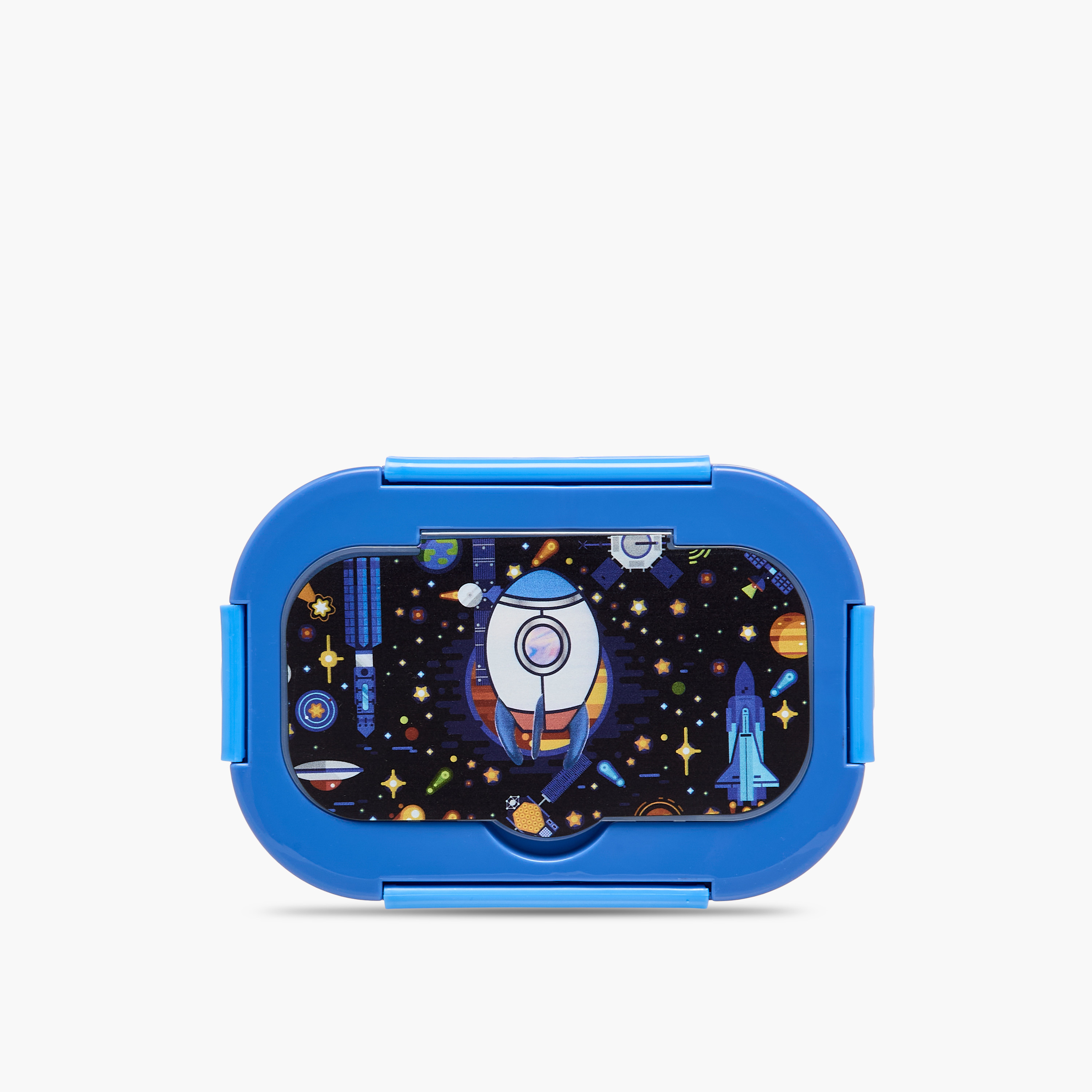 Juniors Spaceship Print Lunch Box with Clip Lock Closure-school-lunchessentials-lunchboxes-image-3