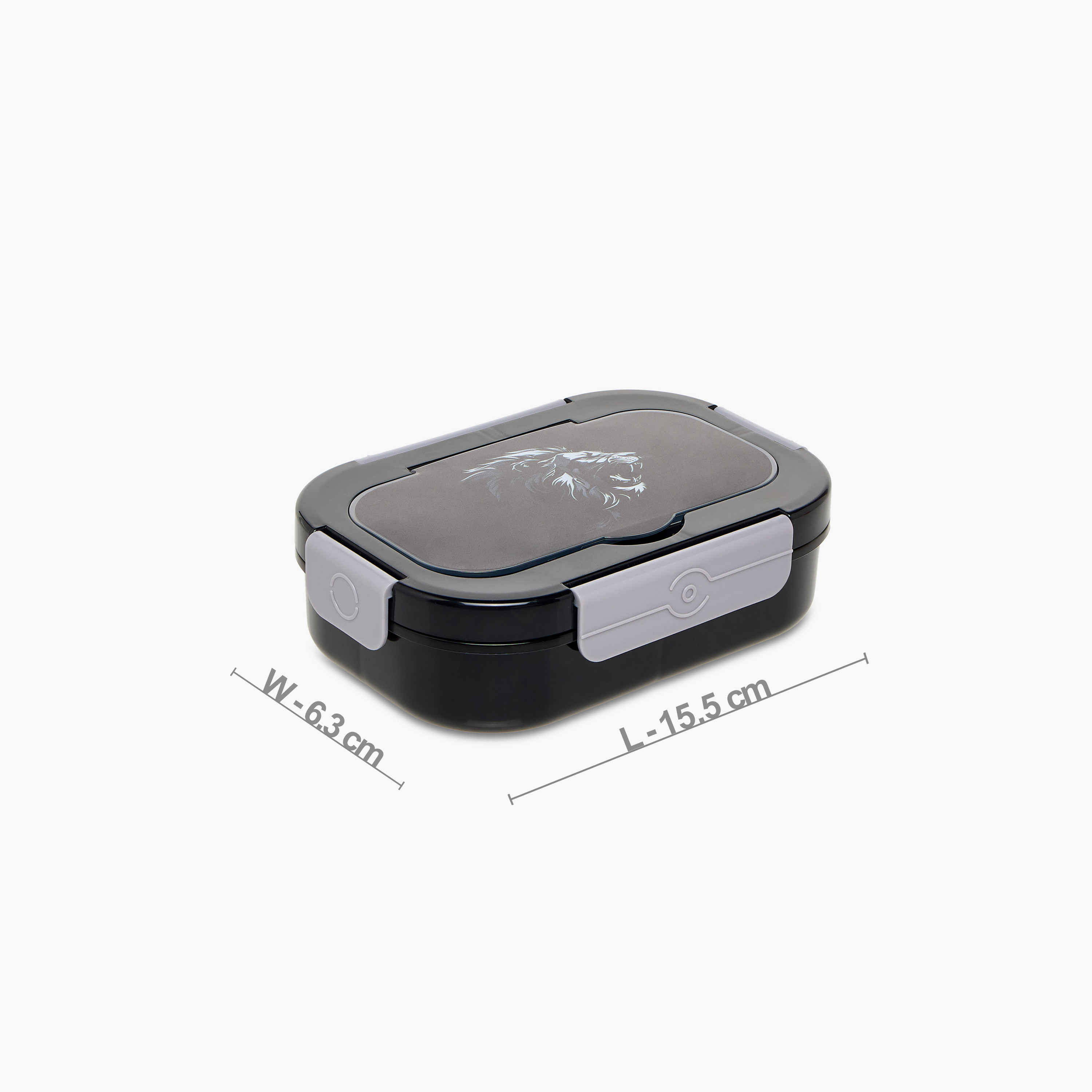 Juniors Lion Print Lunch Box with Clip Lock Closure-school-lunchessentials-lunchboxes-image-2