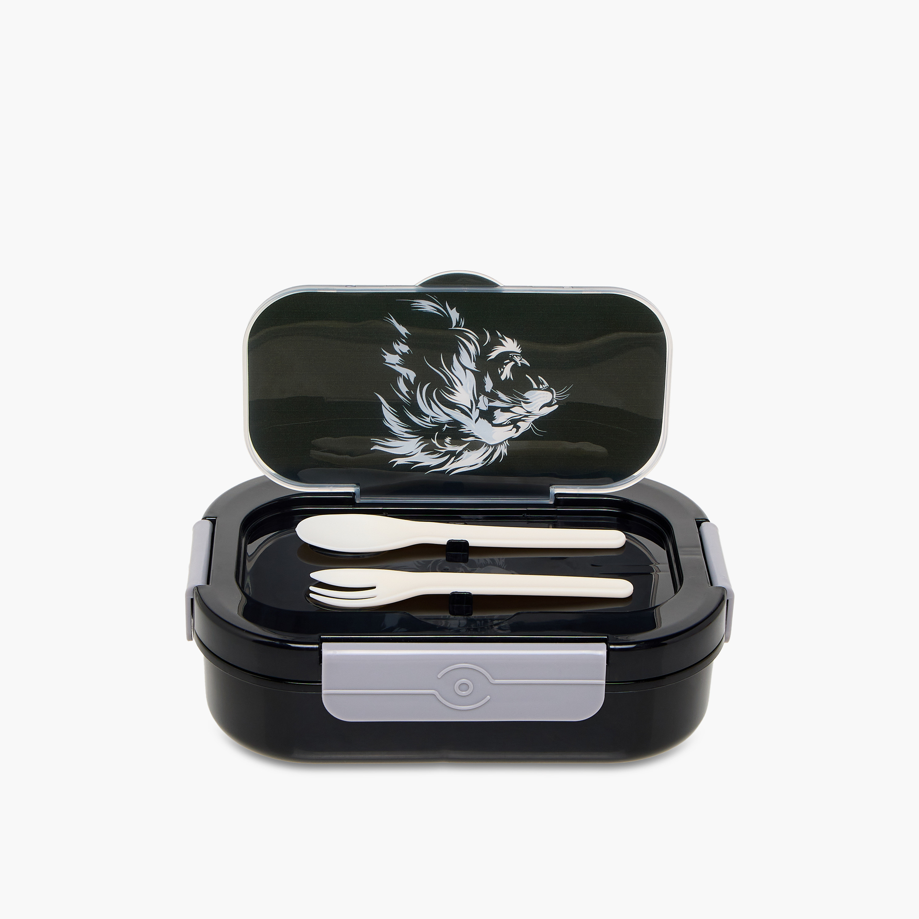 Juniors Lion Print Lunch Box with Clip Lock Closure-school-lunchessentials-lunchboxes-image-5