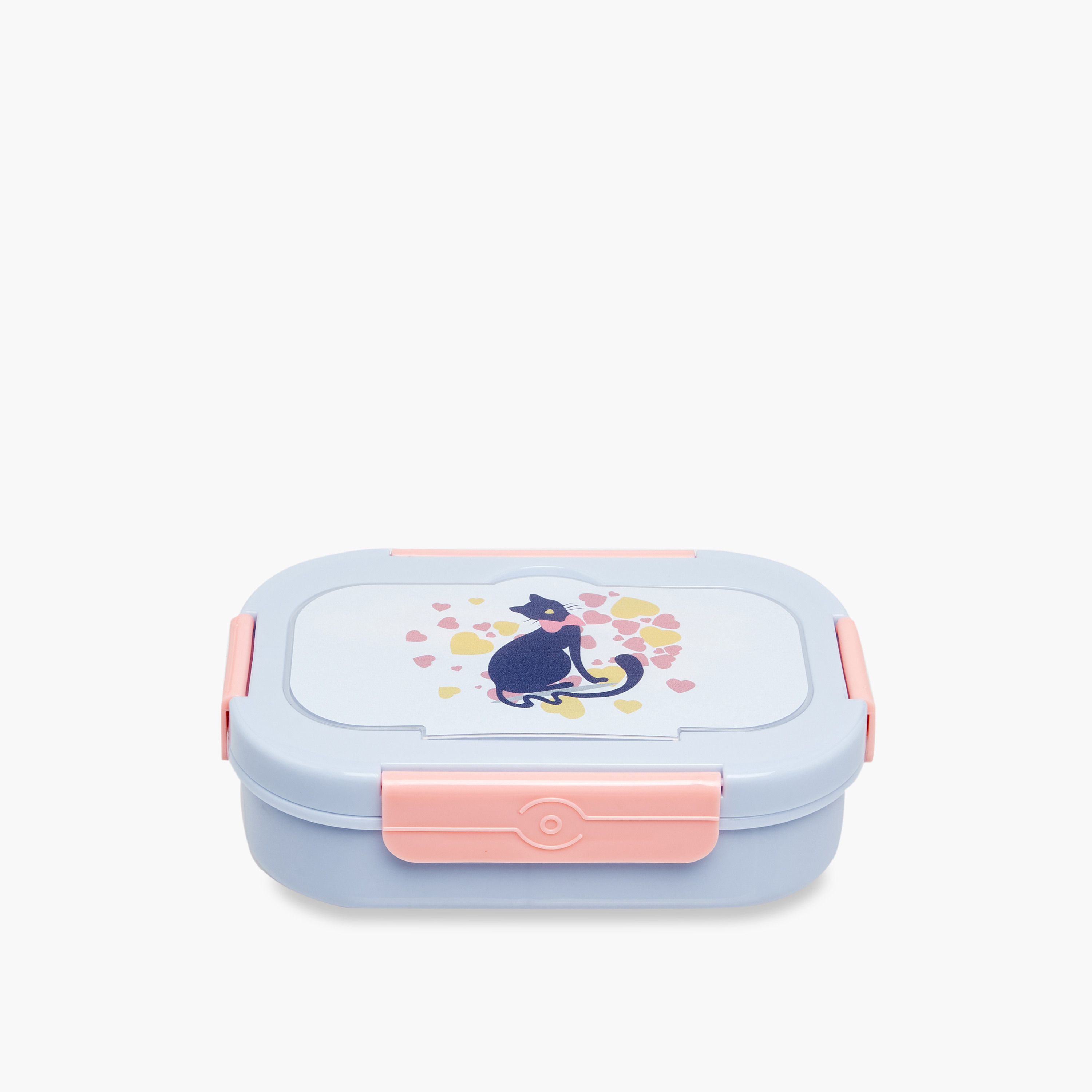 Juniors Cat Print Lunch Box with Clip Lock Closure-school-lunchessentials-lunchboxes-image-1