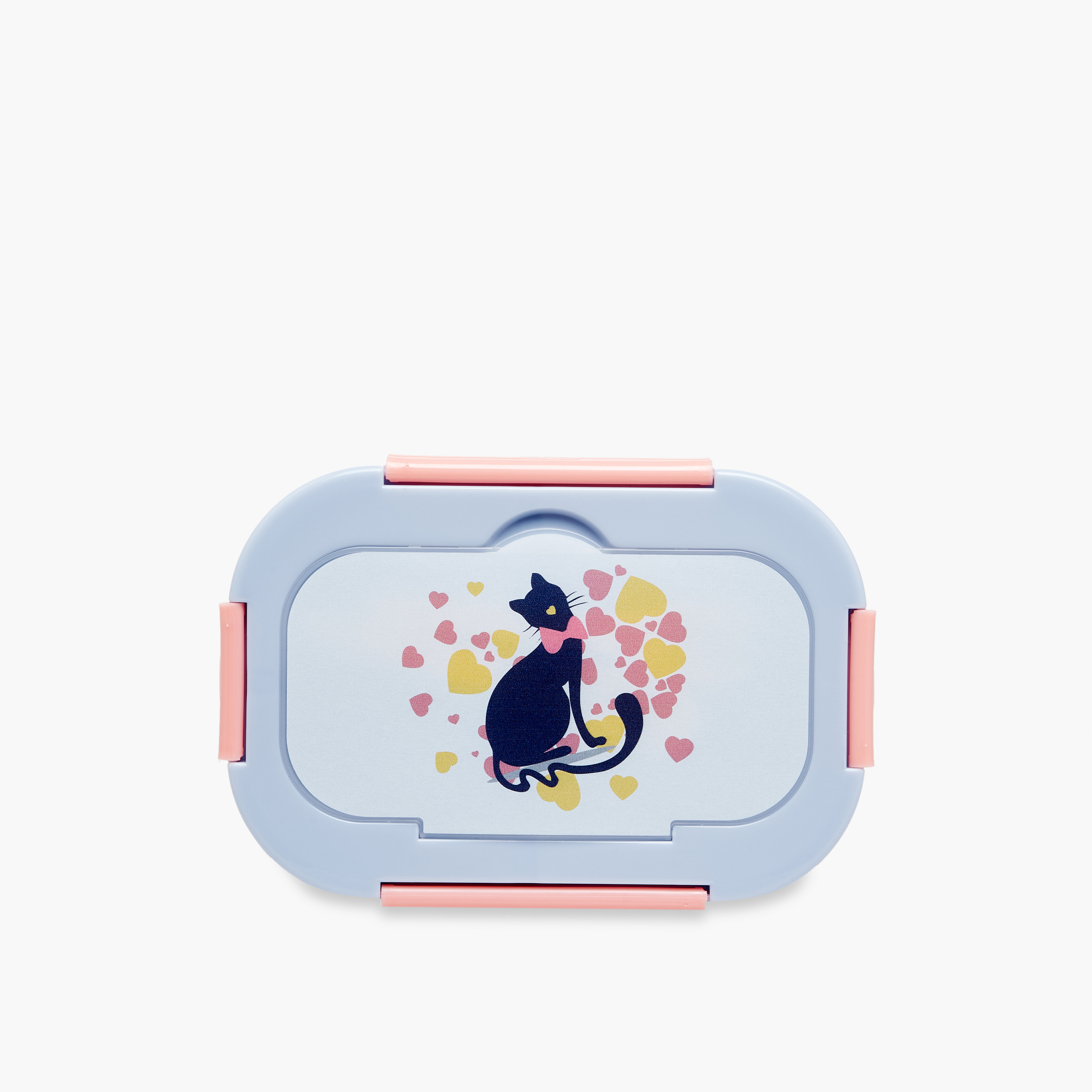 Juniors Cat Print Lunch Box with Clip Lock Closure-school-lunchessentials-lunchboxes-image-5