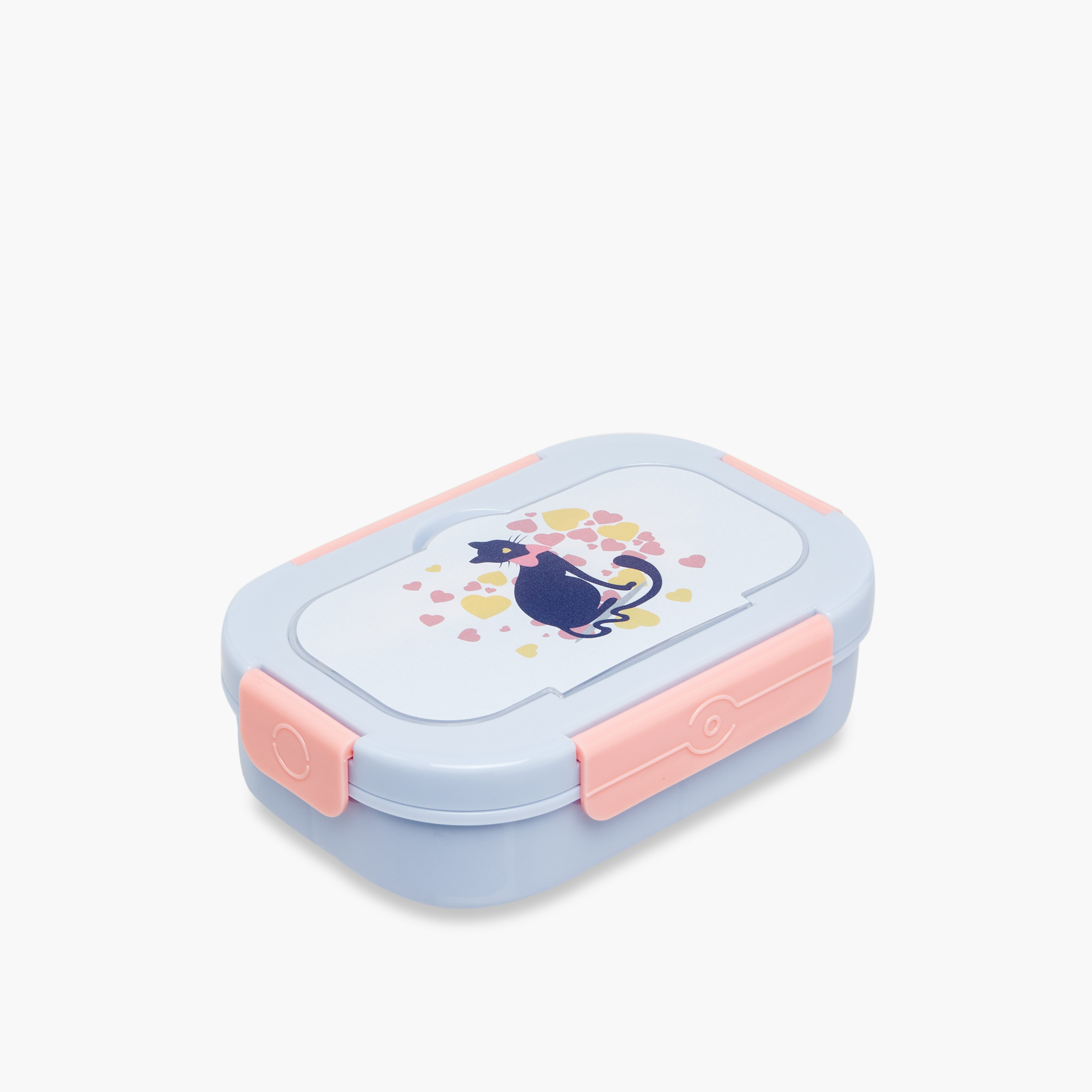 Juniors Cat Print Lunch Box with Clip Lock Closure-school-lunchessentials-lunchboxes-image-6