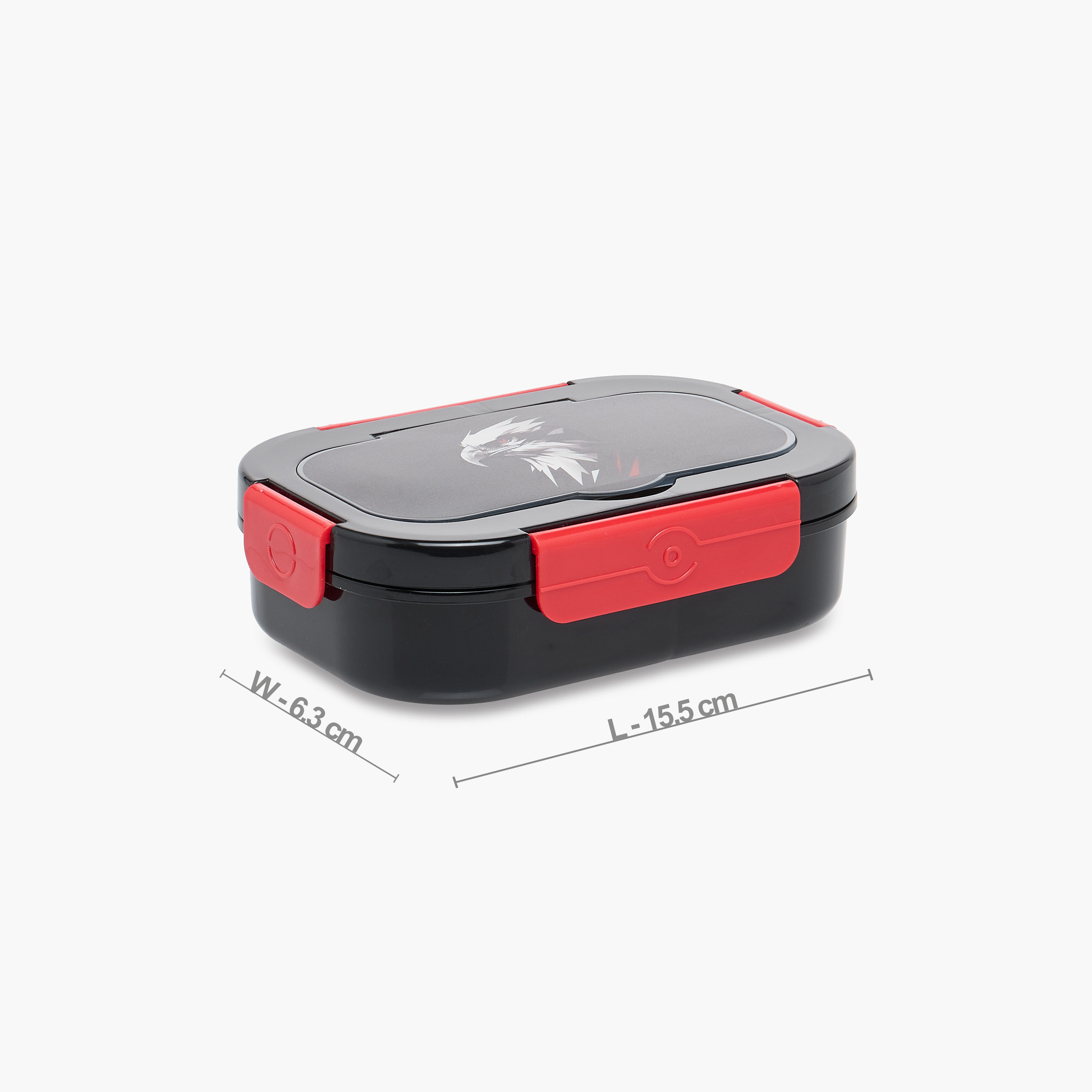 Juniors Eagle Print Lunch Box with Clip Lock Closure-school-lunchessentials-lunchboxes-image-2