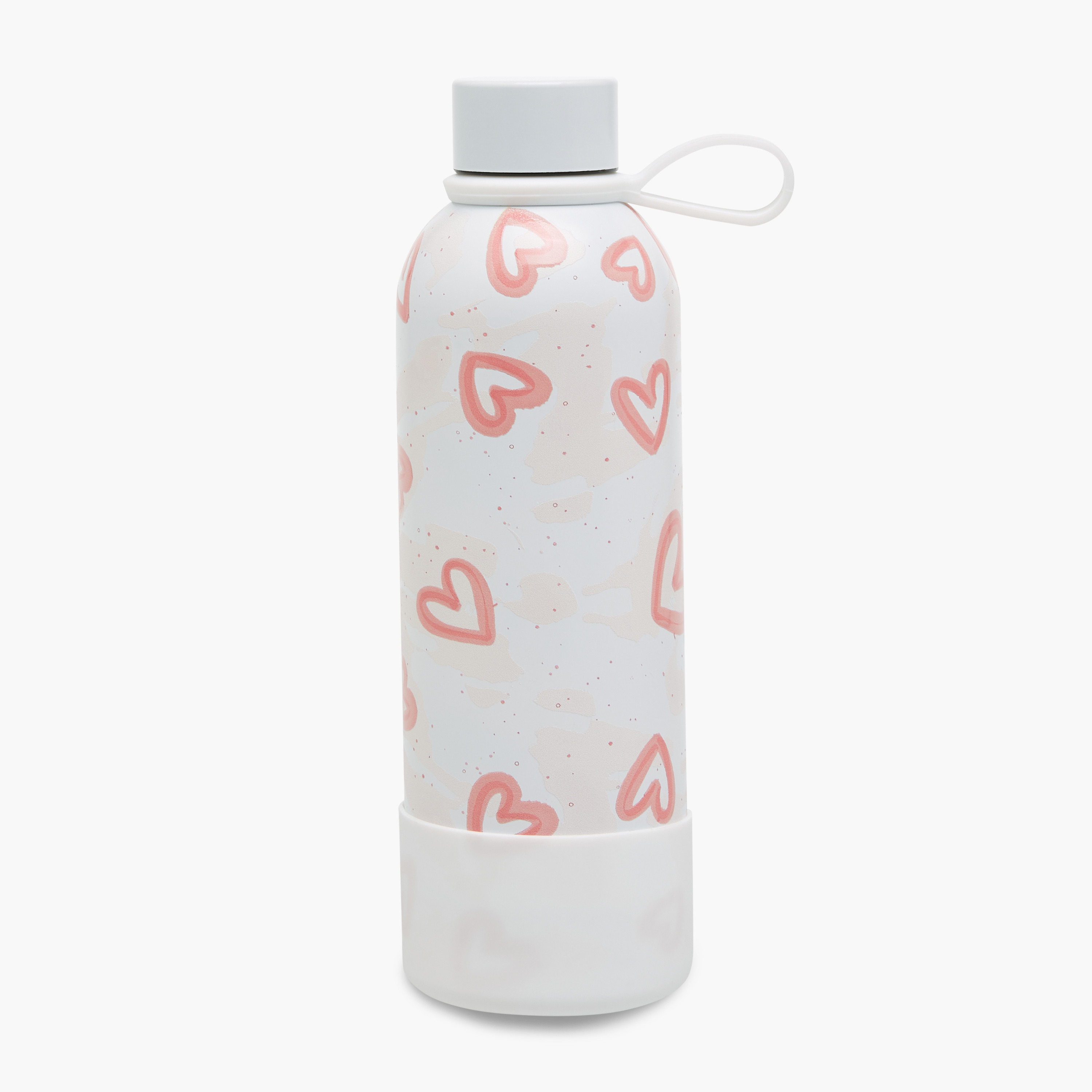 Juniors Heart Print Water Bottle - 500 ml-school-waterbottles-image-1