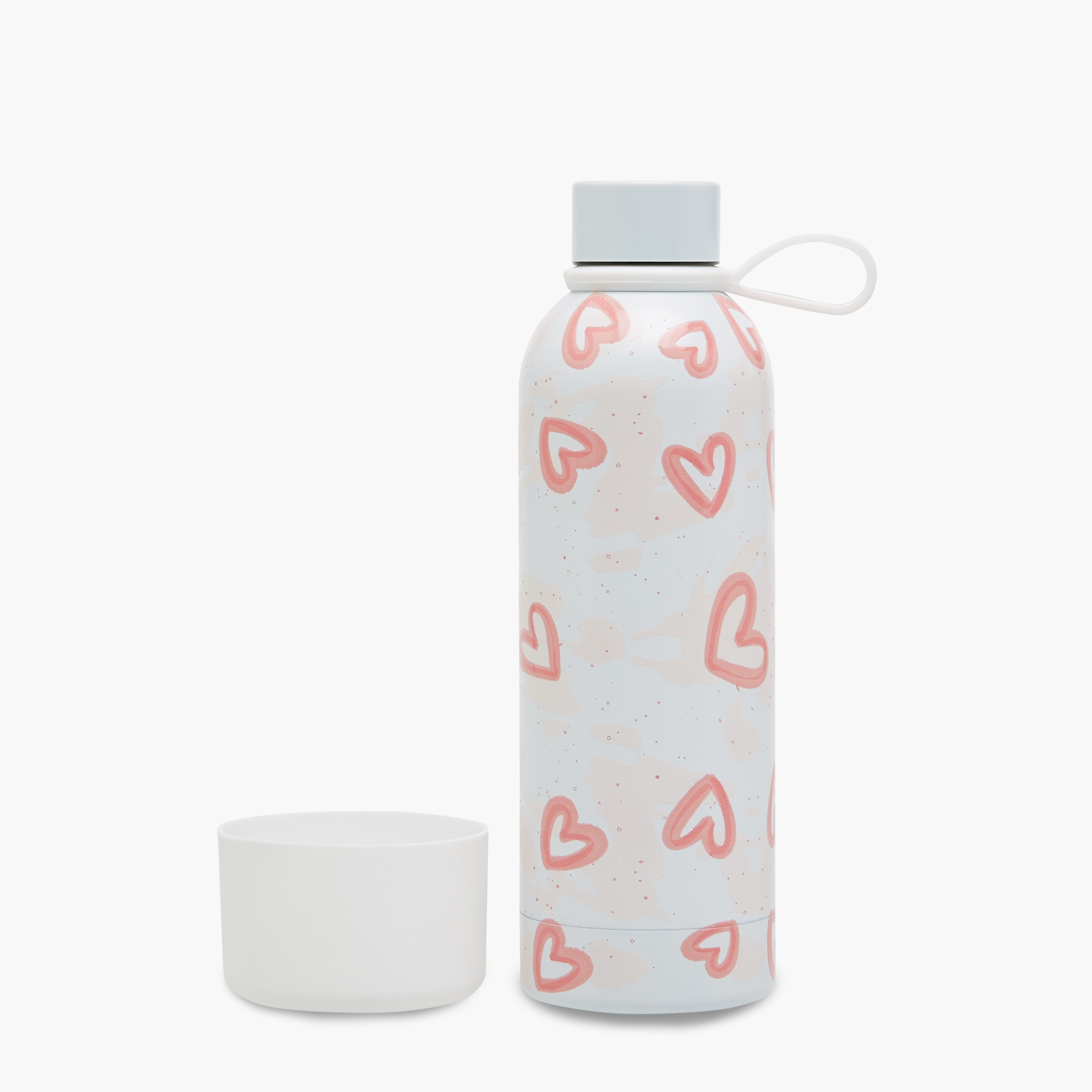Juniors Heart Print Water Bottle - 500 ml-school-waterbottles-image-3