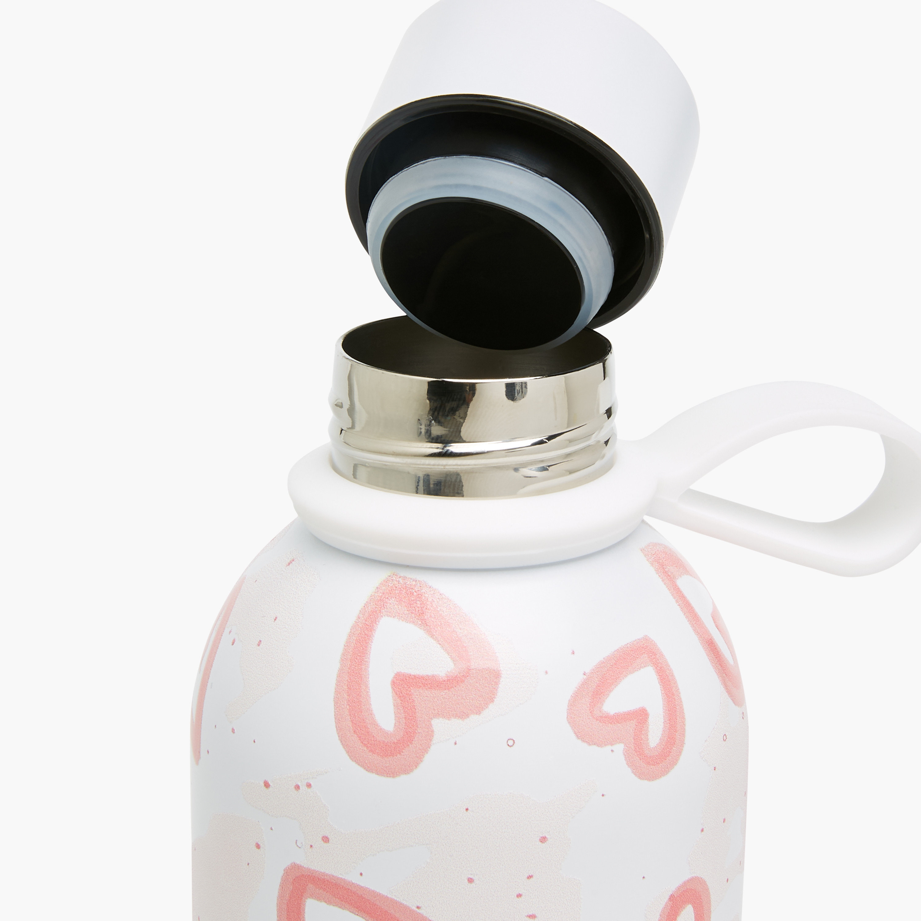 Juniors Heart Print Water Bottle - 500 ml-school-waterbottles-image-6