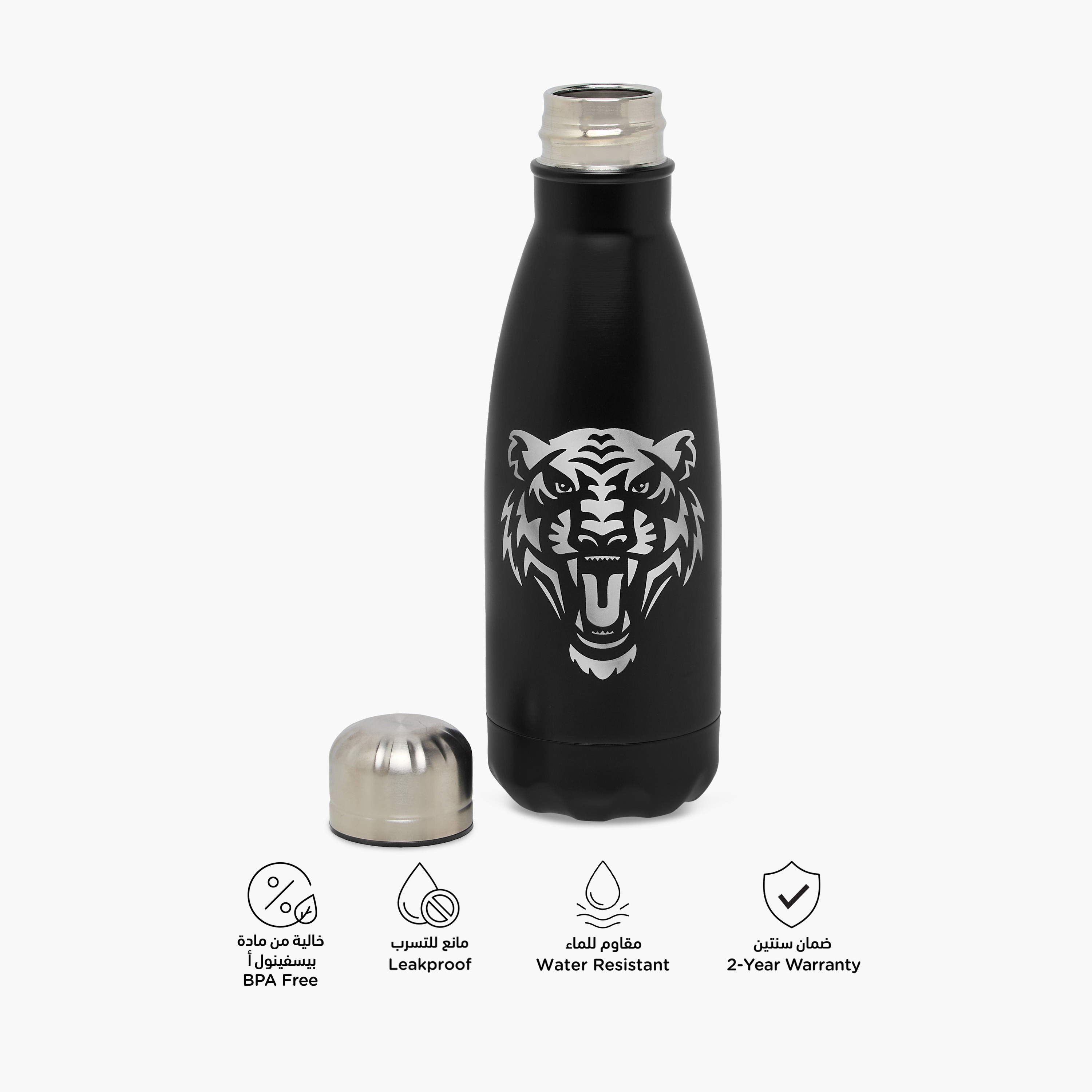 Juniors Animal Print Stainless Steel Water Bottle with BPA-Free – 500 ml-school-waterbottles-image-4