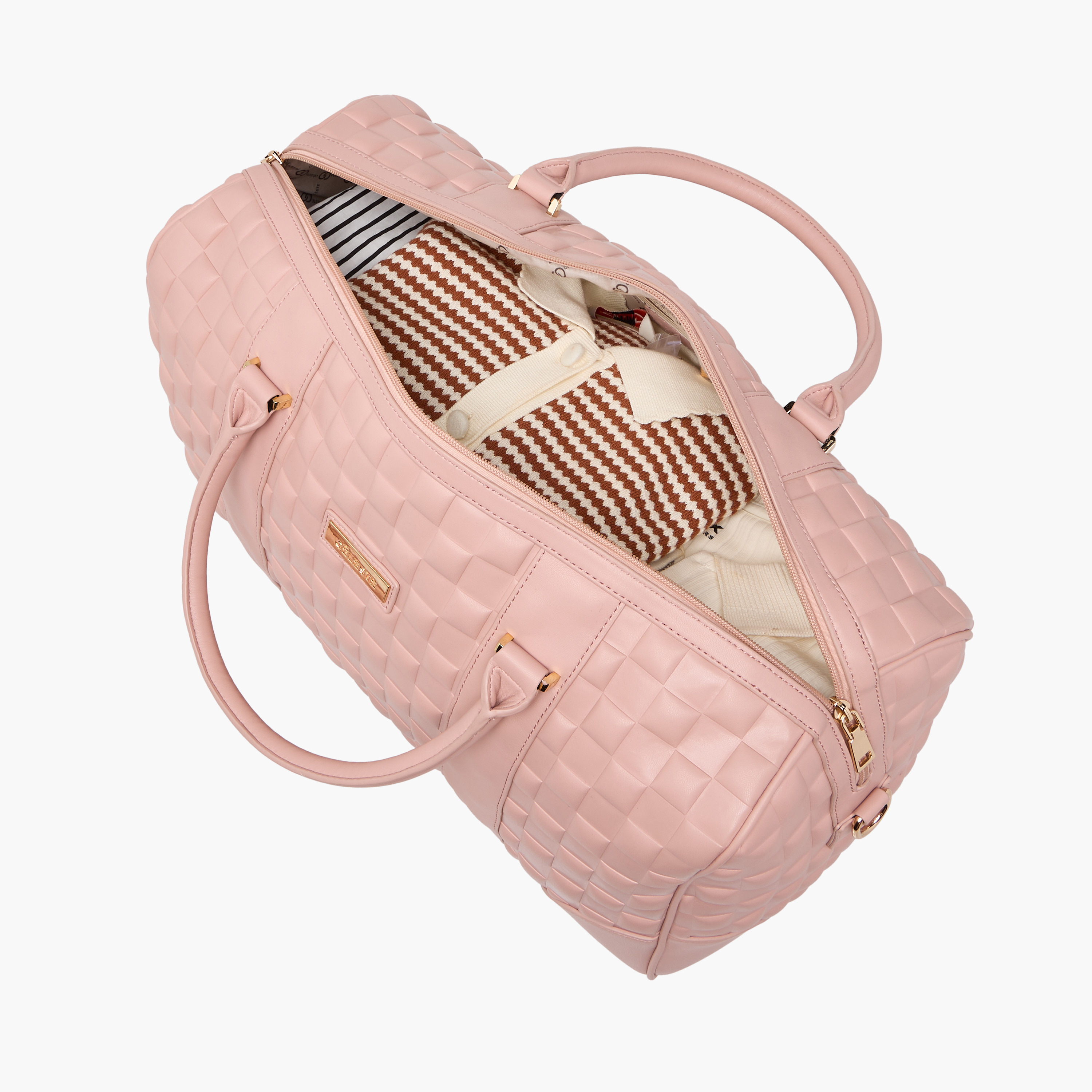 Celeste Textured Duffel Bag with Detachable Strap-travel-luggagesandbags-dufflebags-image-8