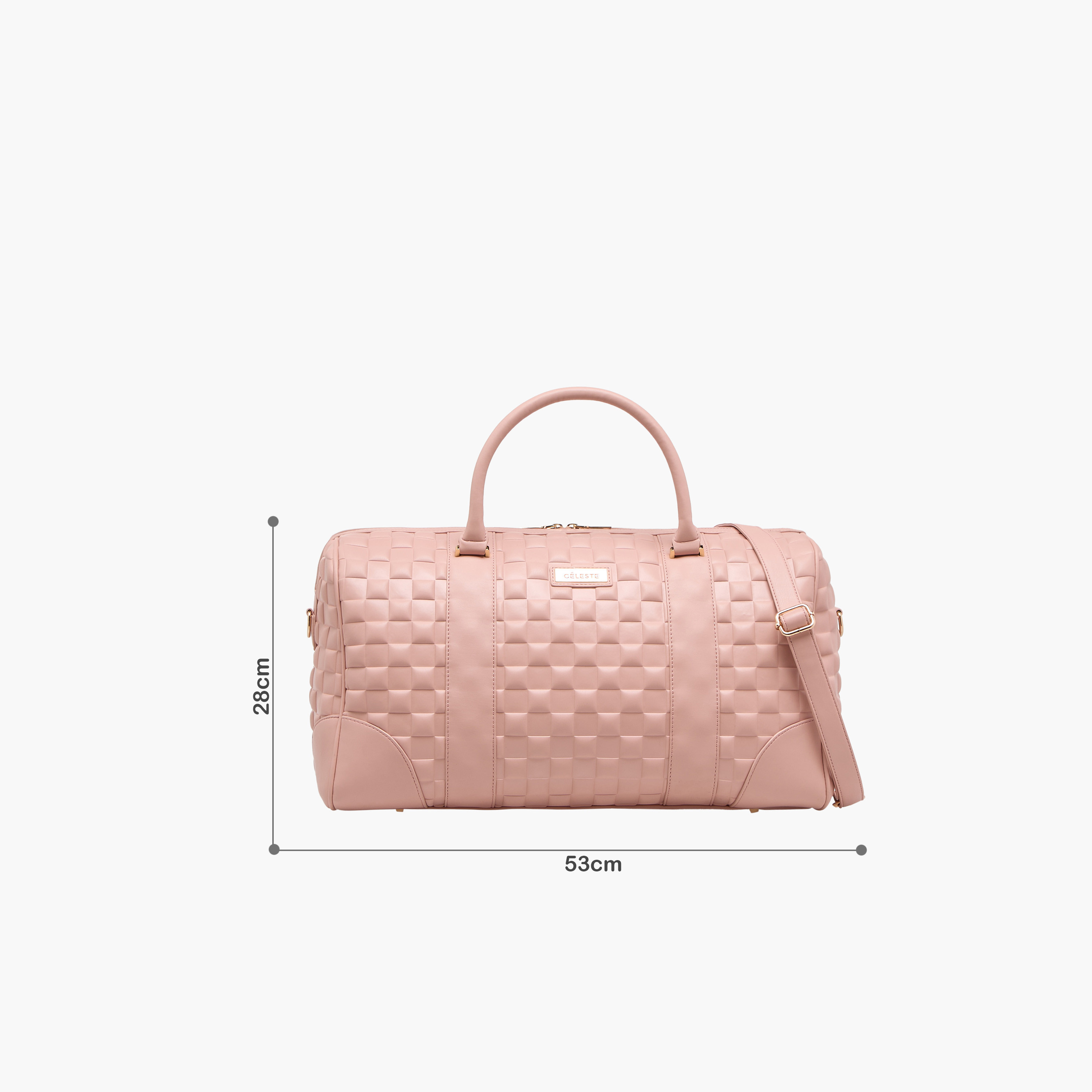 Celeste Textured Duffel Bag with Detachable Strap-travel-luggagesandbags-dufflebags-image-2
