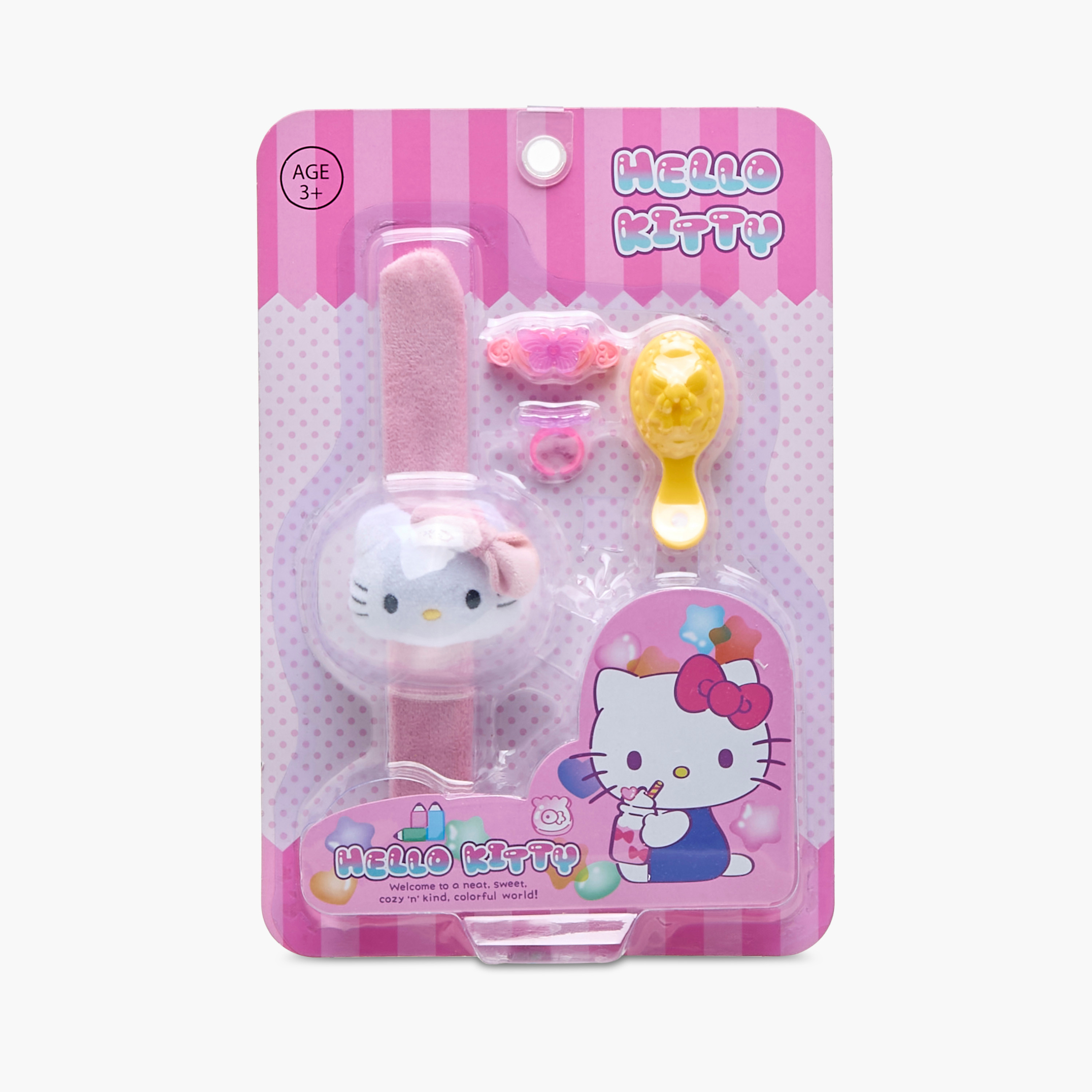 Hello Kitty Applique Wristband with Hairbrush and Hair Clip Set-baby-girls-accessories-watches-image-6