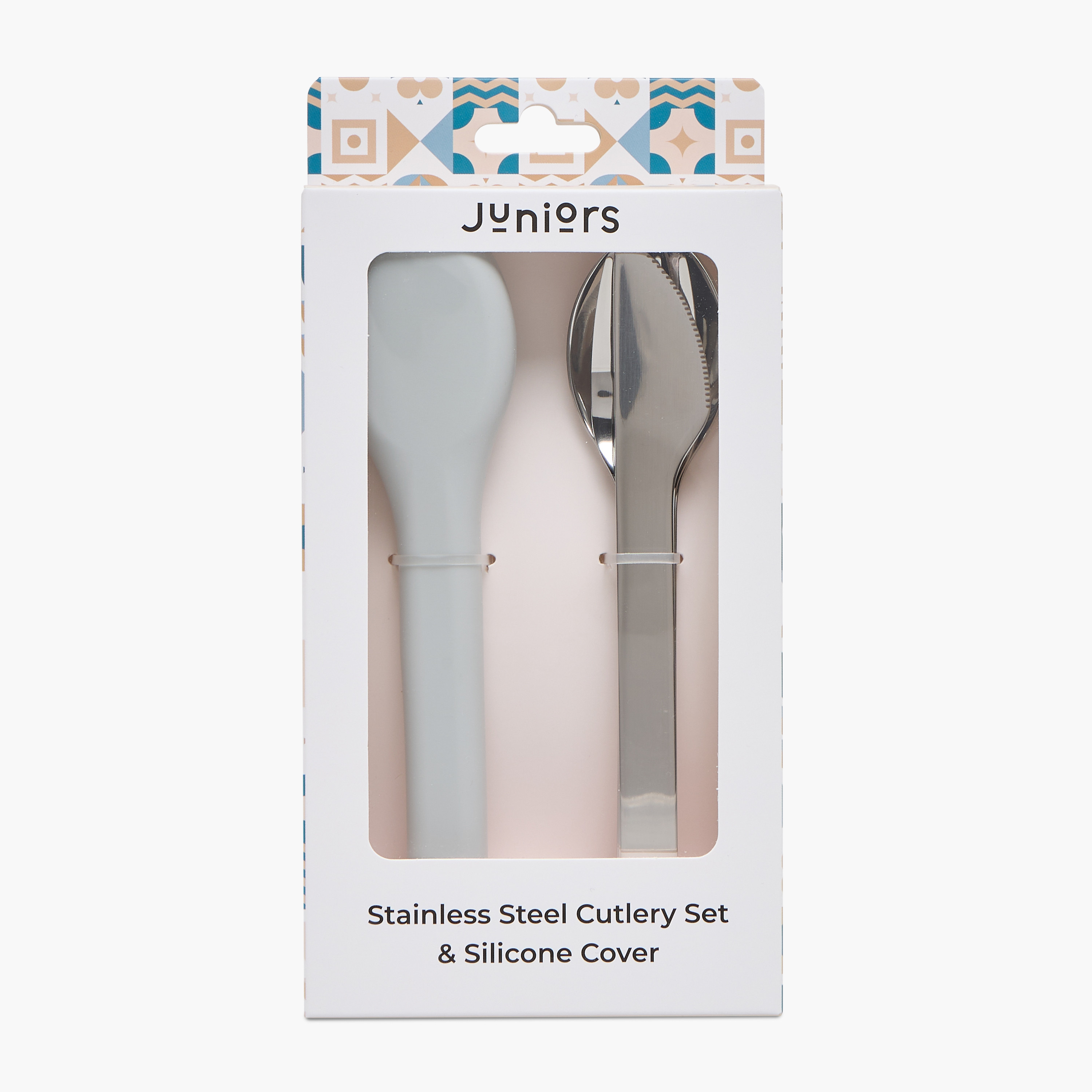 Juniors Stainless Steel Cutlery Set with Silicone Cover-school-lunchessentials-utensils-image-5