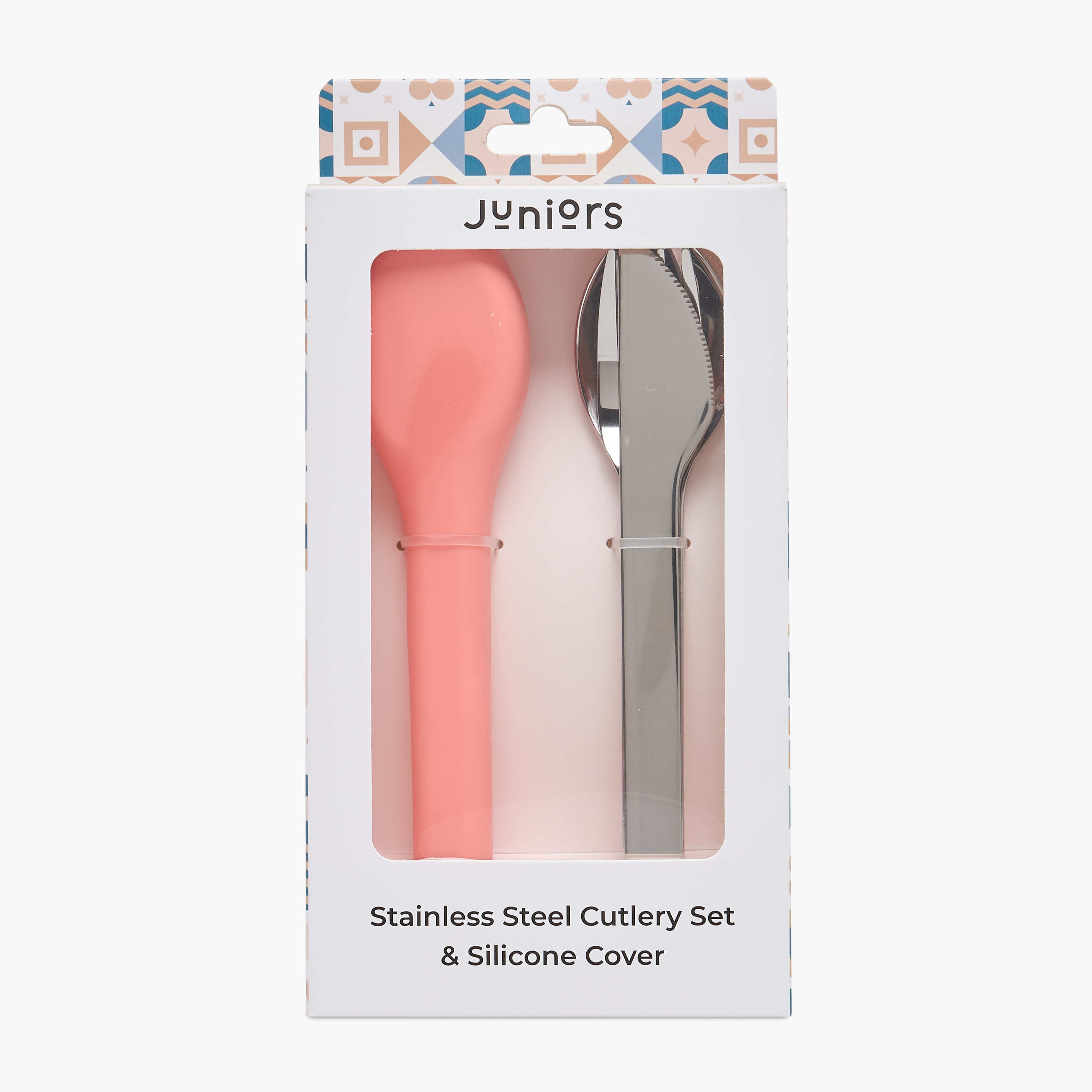 Juniors Stainless Steel Cutlery Set with Silicone Cover-school-lunchessentials-utensils-image-5