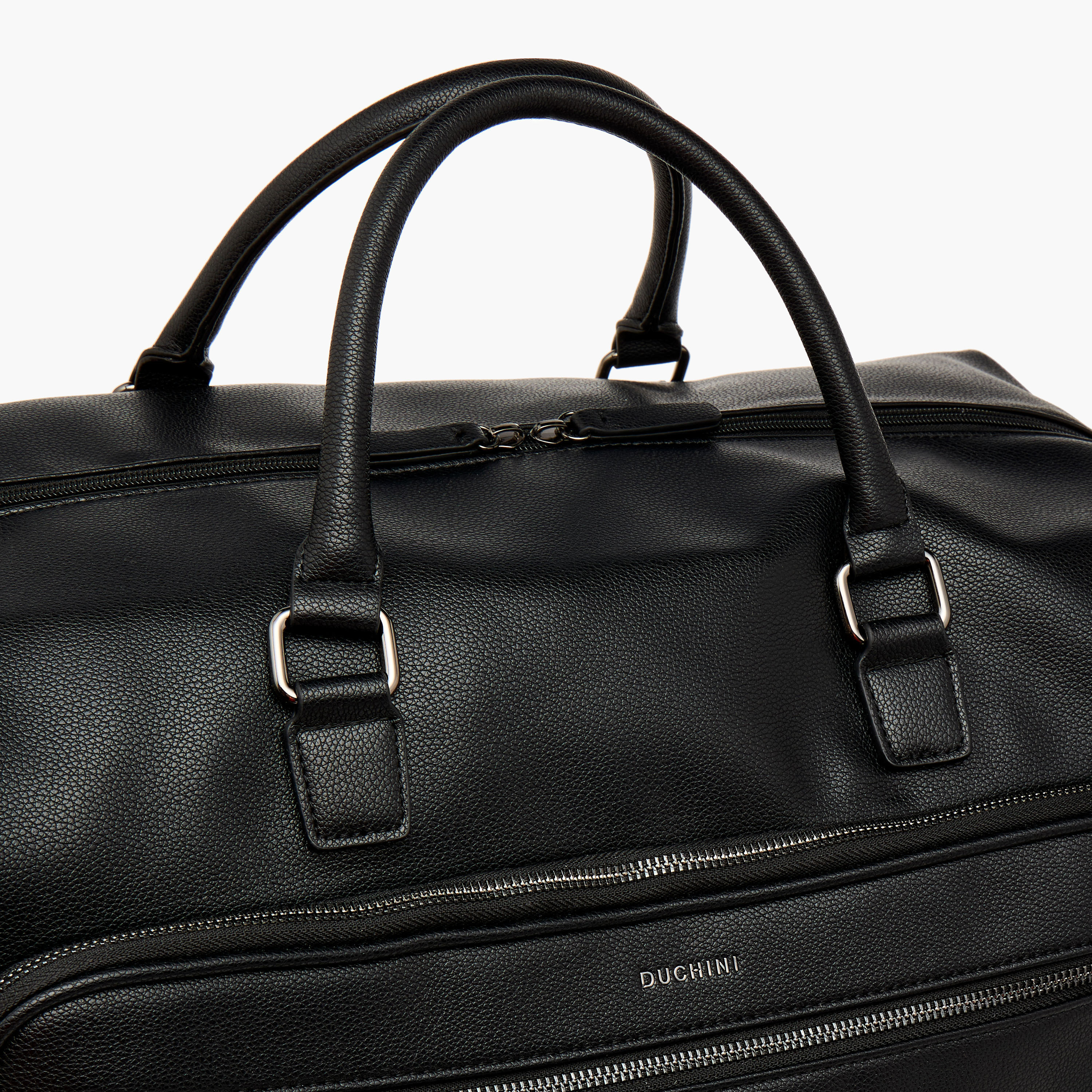 Duchini Textured Duffel Bag with Detachable Strap and Double Handle-travel-luggagesandbags-dufflebags-image-6