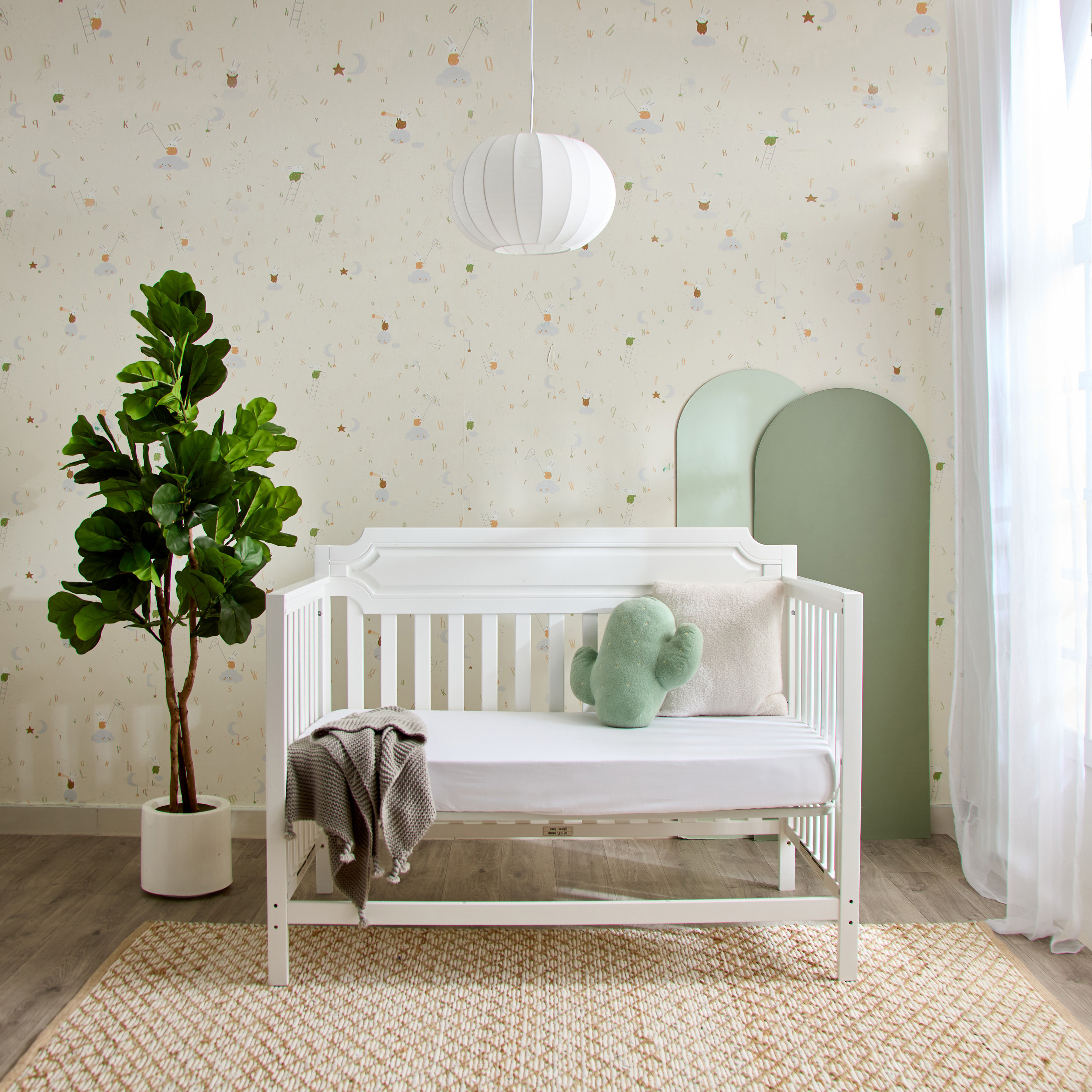 Giggles Organic Crib Fitted Sheet - 90x130x20 cm-baby-nursery-babybedding-image-1