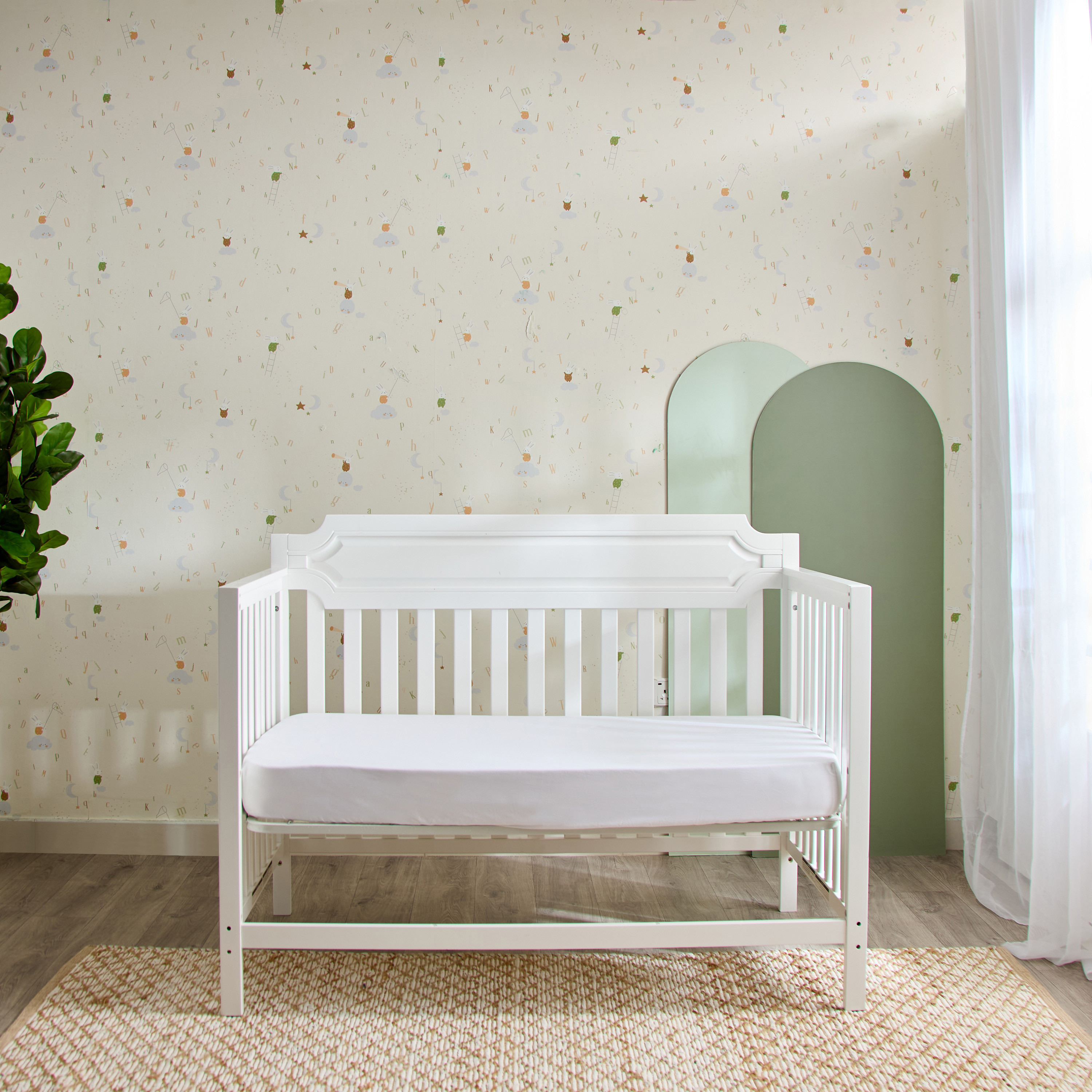 Giggles Organic Crib Fitted Sheet - 90x130x20 cm-baby-nursery-babybedding-image-2