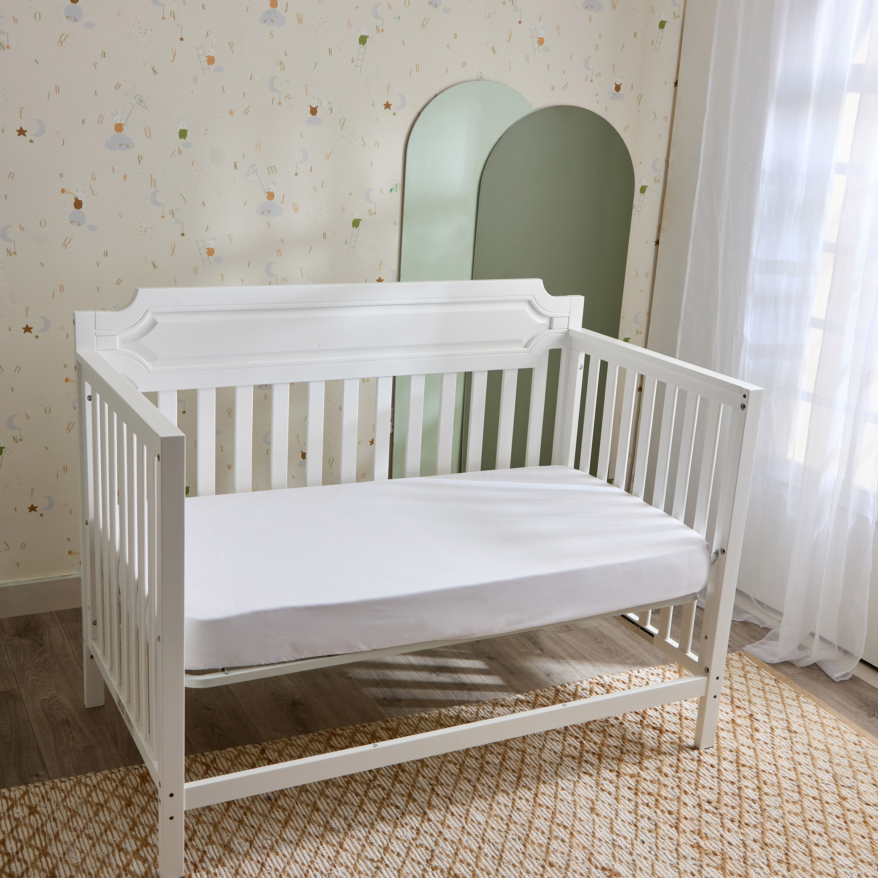 Giggles Organic Crib Fitted Sheet - 90x130x20 cm-baby-nursery-babybedding-image-3