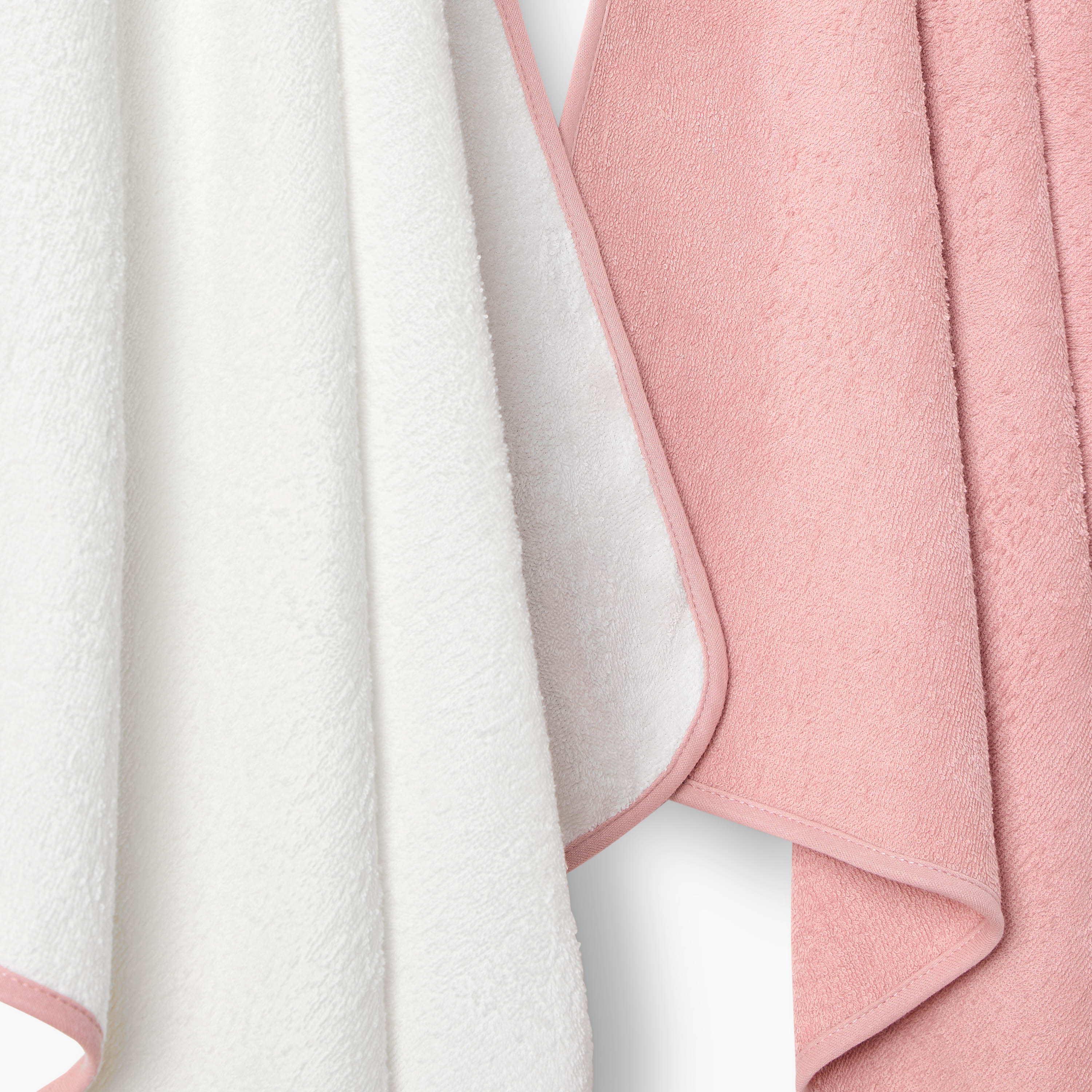 Juniors 2-Piece Butterfly Embroidered Hooded Towel Set - 75x75 cm-baby-bathandcare-towels-image-4