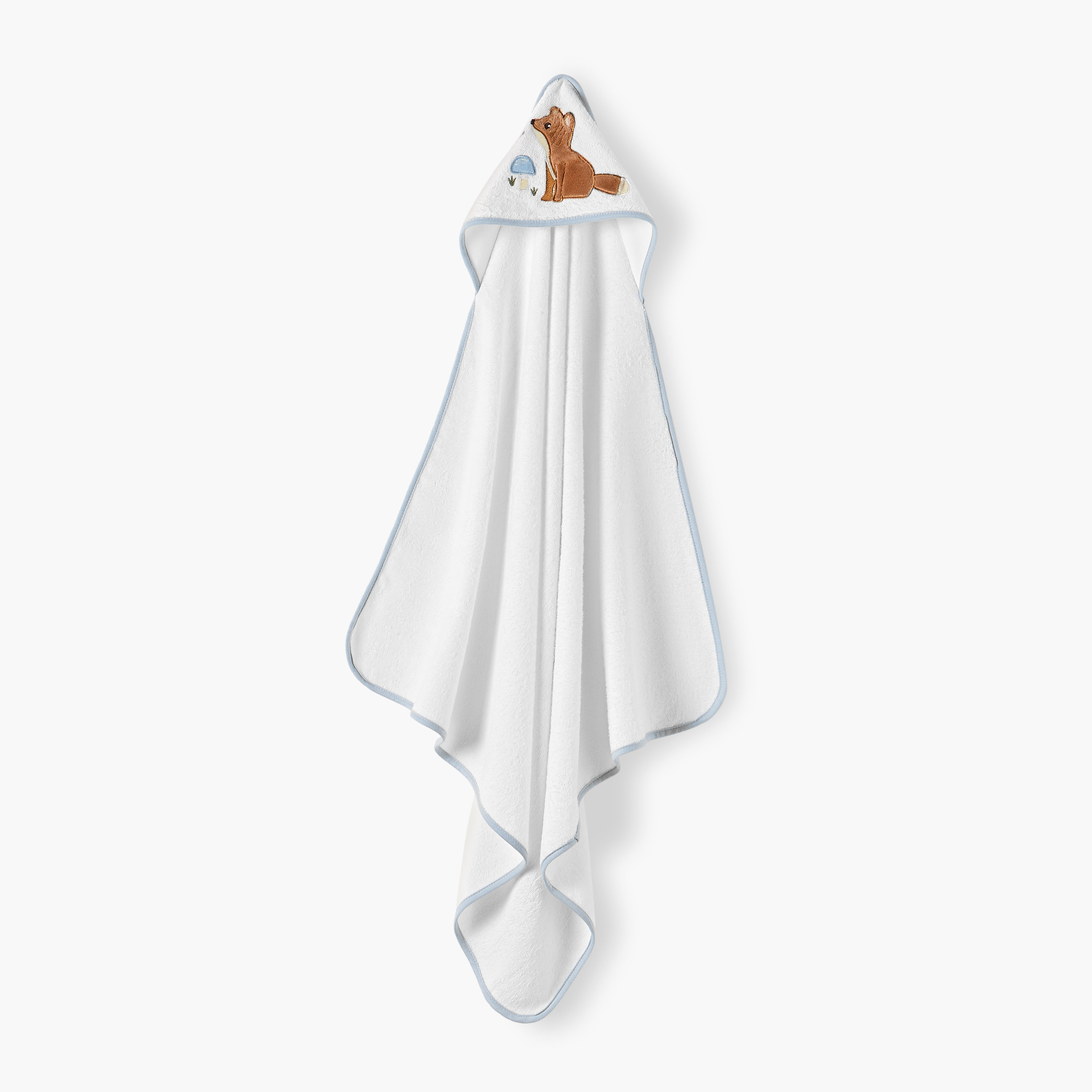 Juniors 2-Piece Embroidered Hooded Towel Set - 75x75 cm-baby-bathandcare-towels-image-2