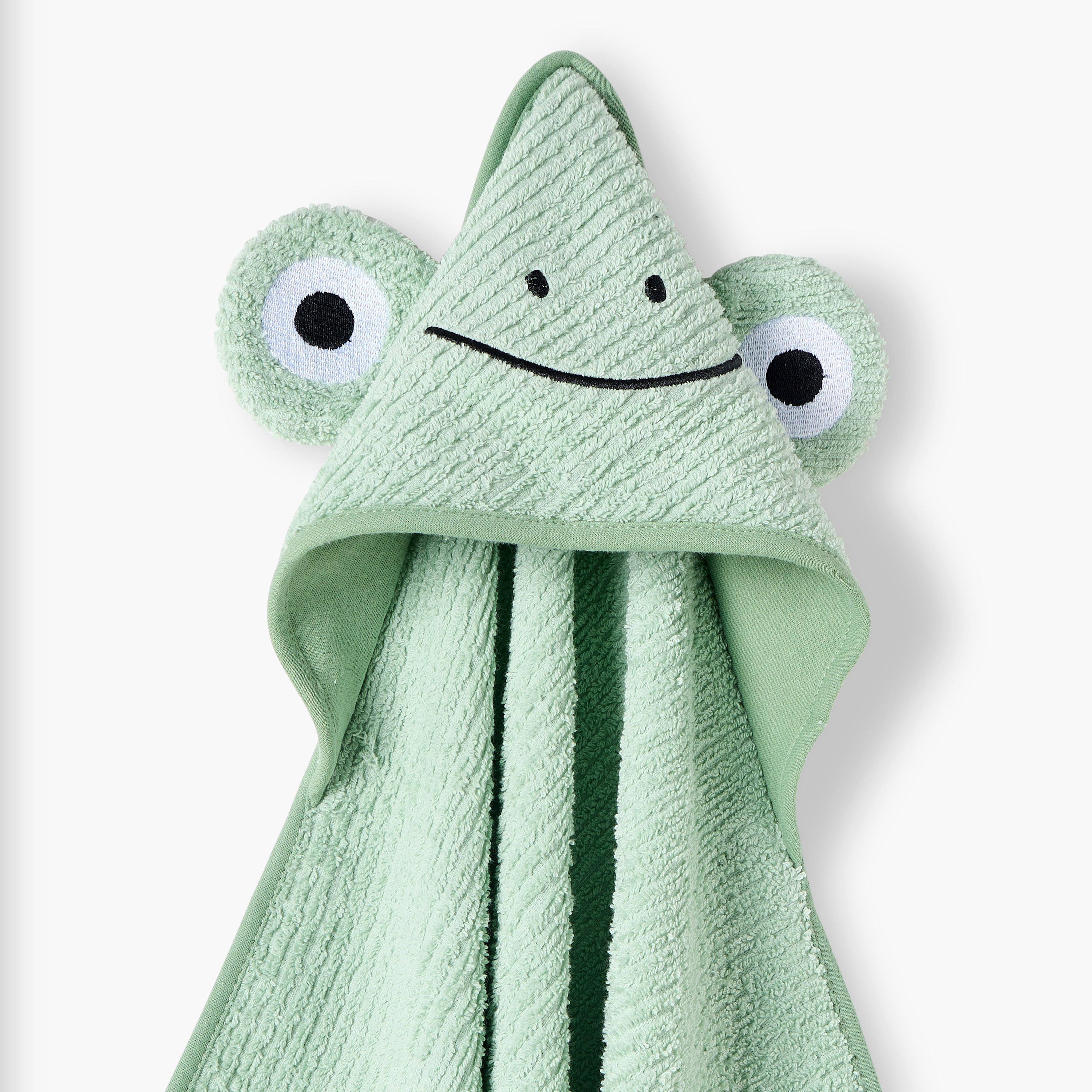 Juniors Frog Hooded Towel - 39x25x3 cms-baby-bathandcare-towels-image-4