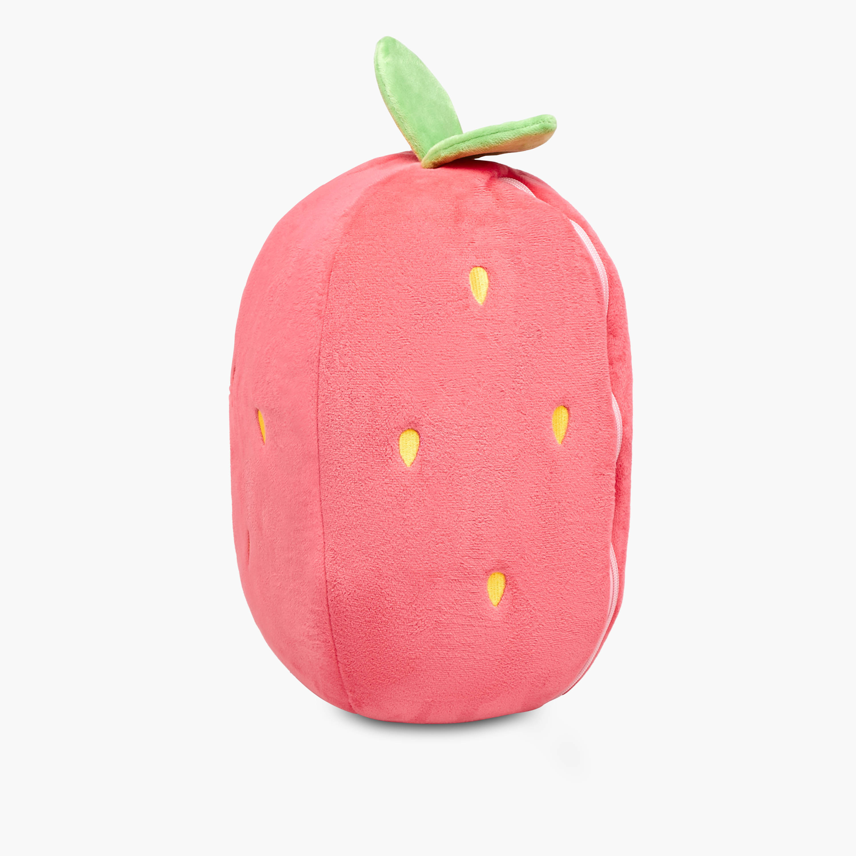 Strawberry Plush Cushion - 25x21 cms-household-cushionsandthrows-filledcushions-decorativecushions-image-2