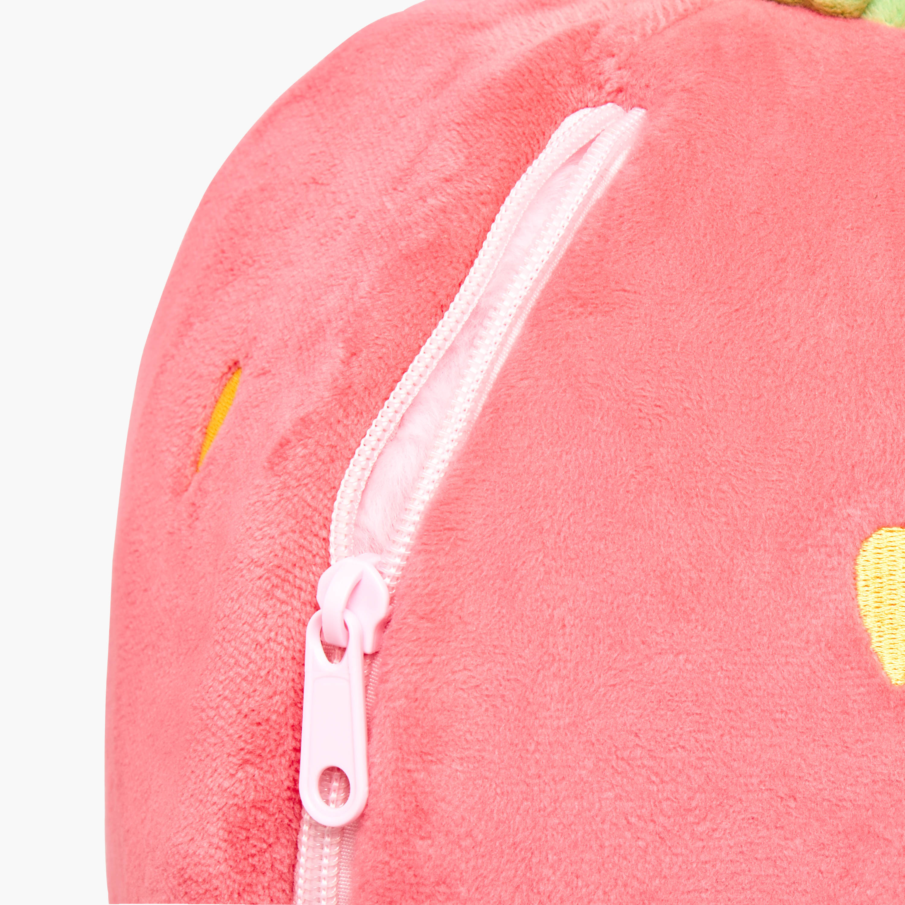 Strawberry Plush Cushion - 25x21 cms-household-cushionsandthrows-filledcushions-decorativecushions-image-4