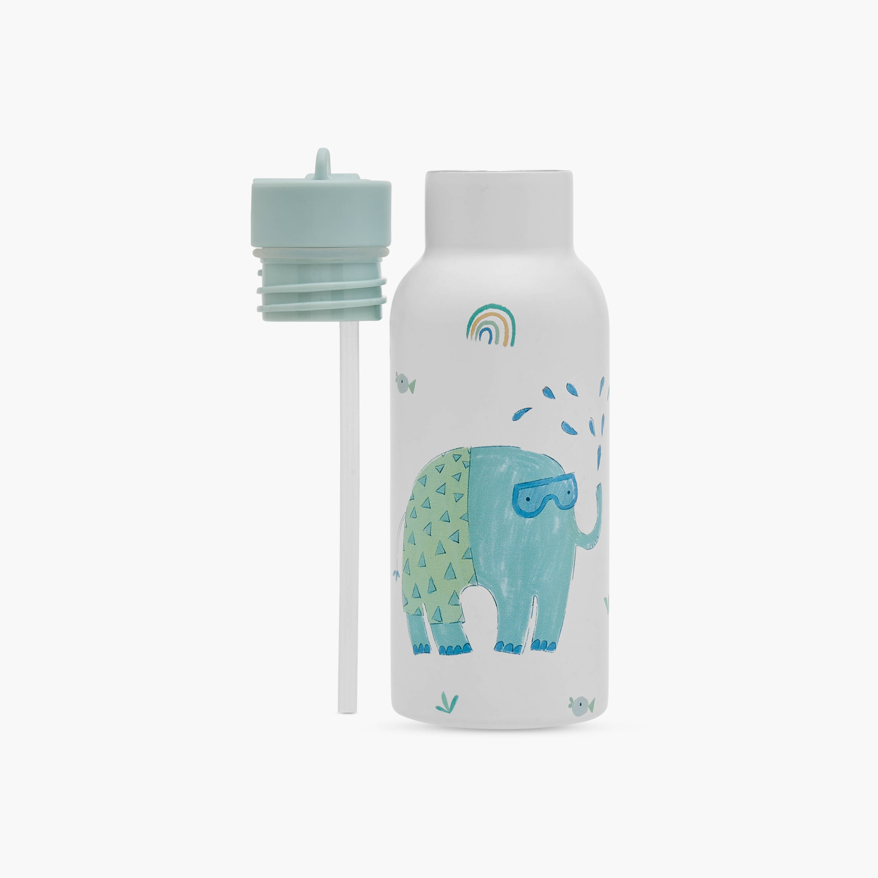 مجموعة وقت الطعام مع قارورة مياه بقشة من جونيورز، طبعات فيل-baby-feeding-mealtimeessentials-image-2
