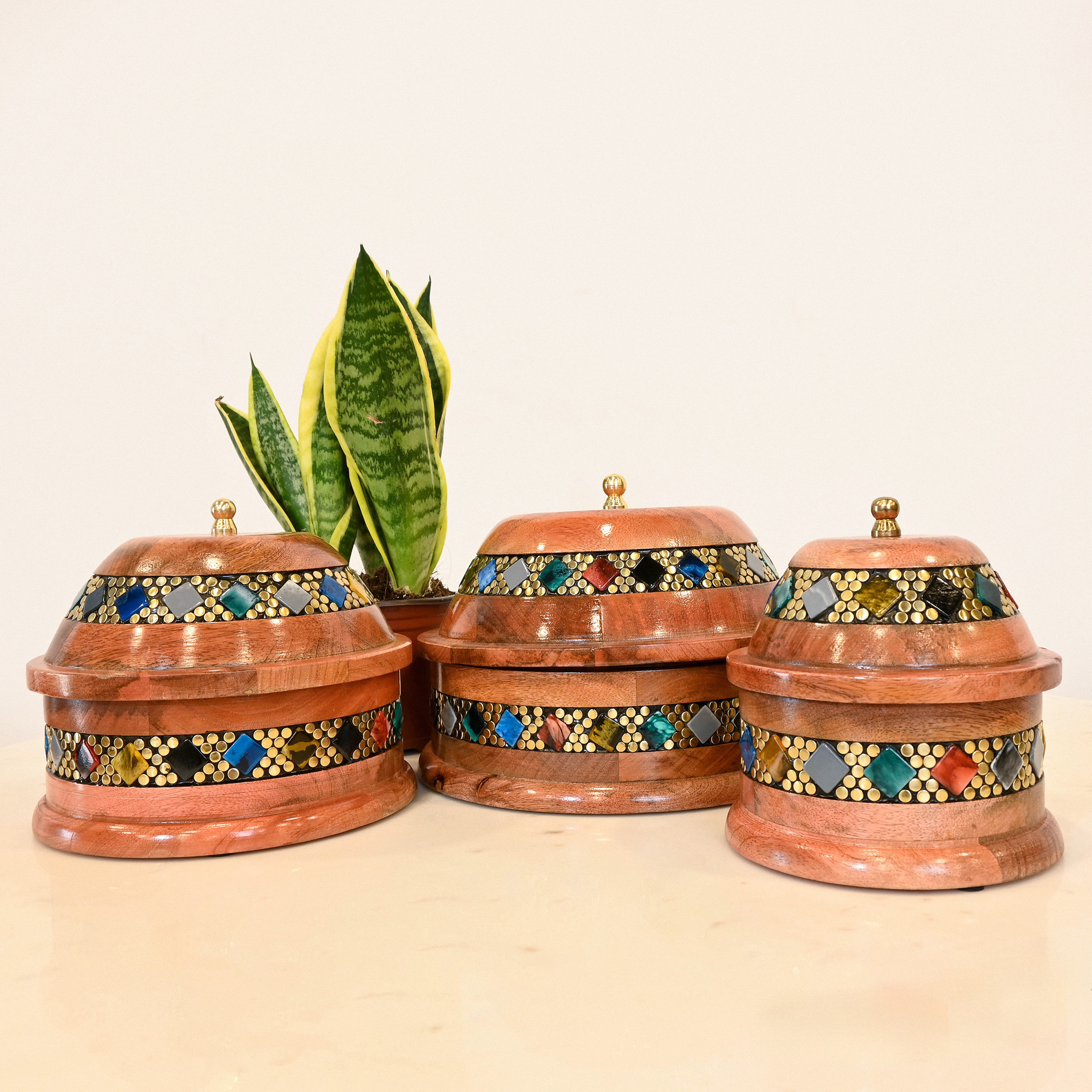 Crafted by Lifestyle Embellished Wooden Decorative Box - 27 cms-household-decor-boxesandtrays-image-4