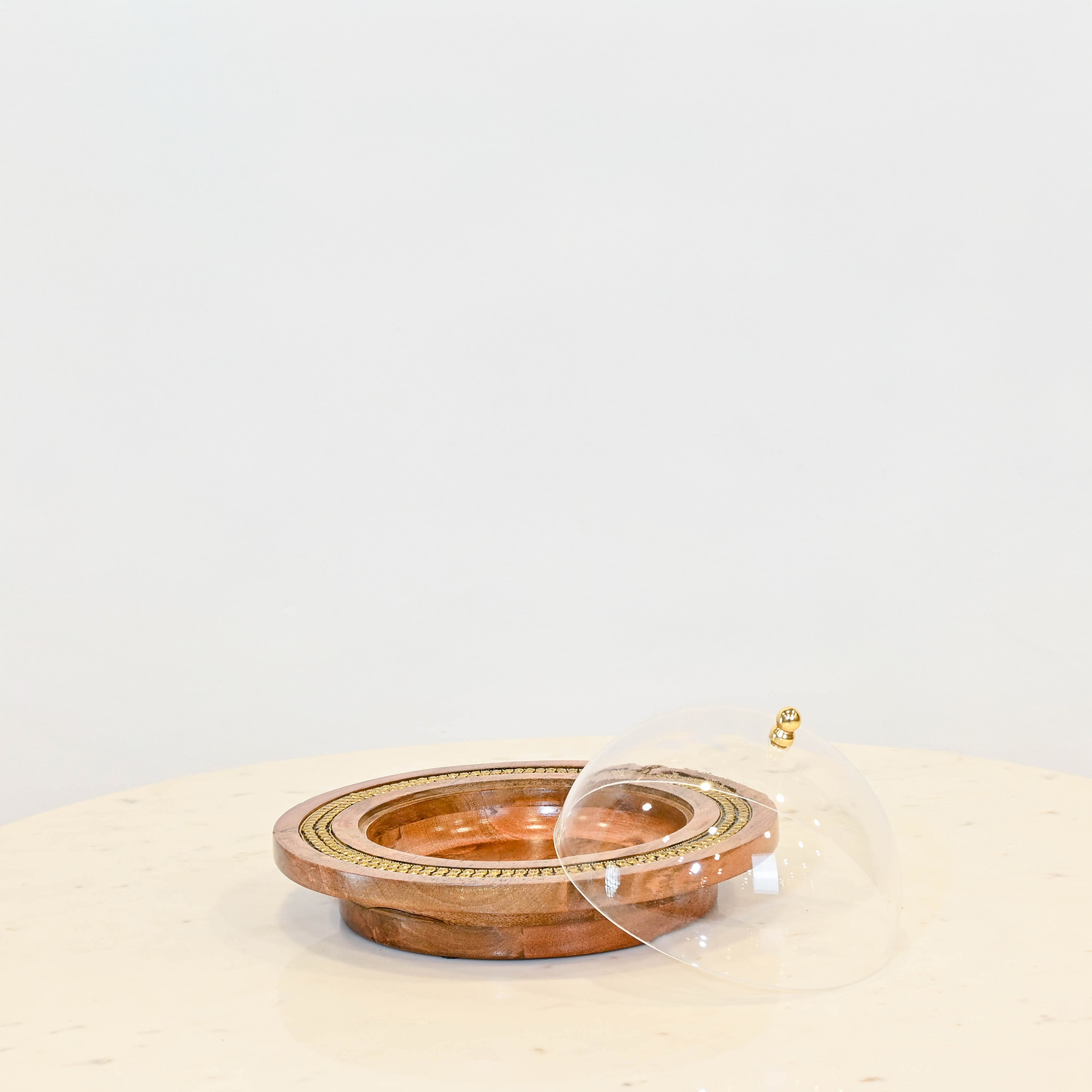 Crafted by Lifestyle Wooden Decorative Tray with Cover - 30 cms-household-decor-boxesandtrays-image-2