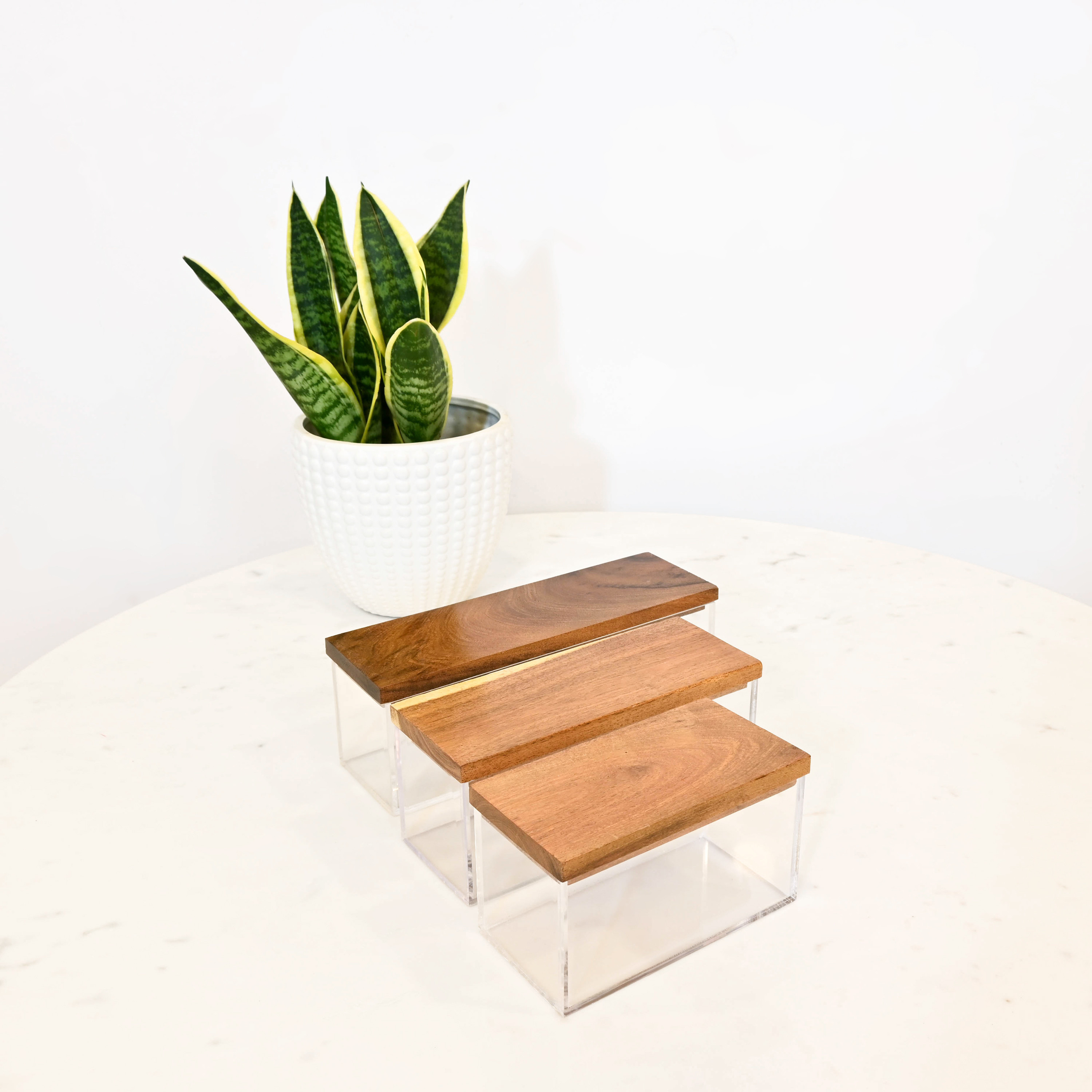 Crafted by Lifestyle Acrylic Decorative Box with Wooden Lid-household-decor-boxesandtrays-image-3