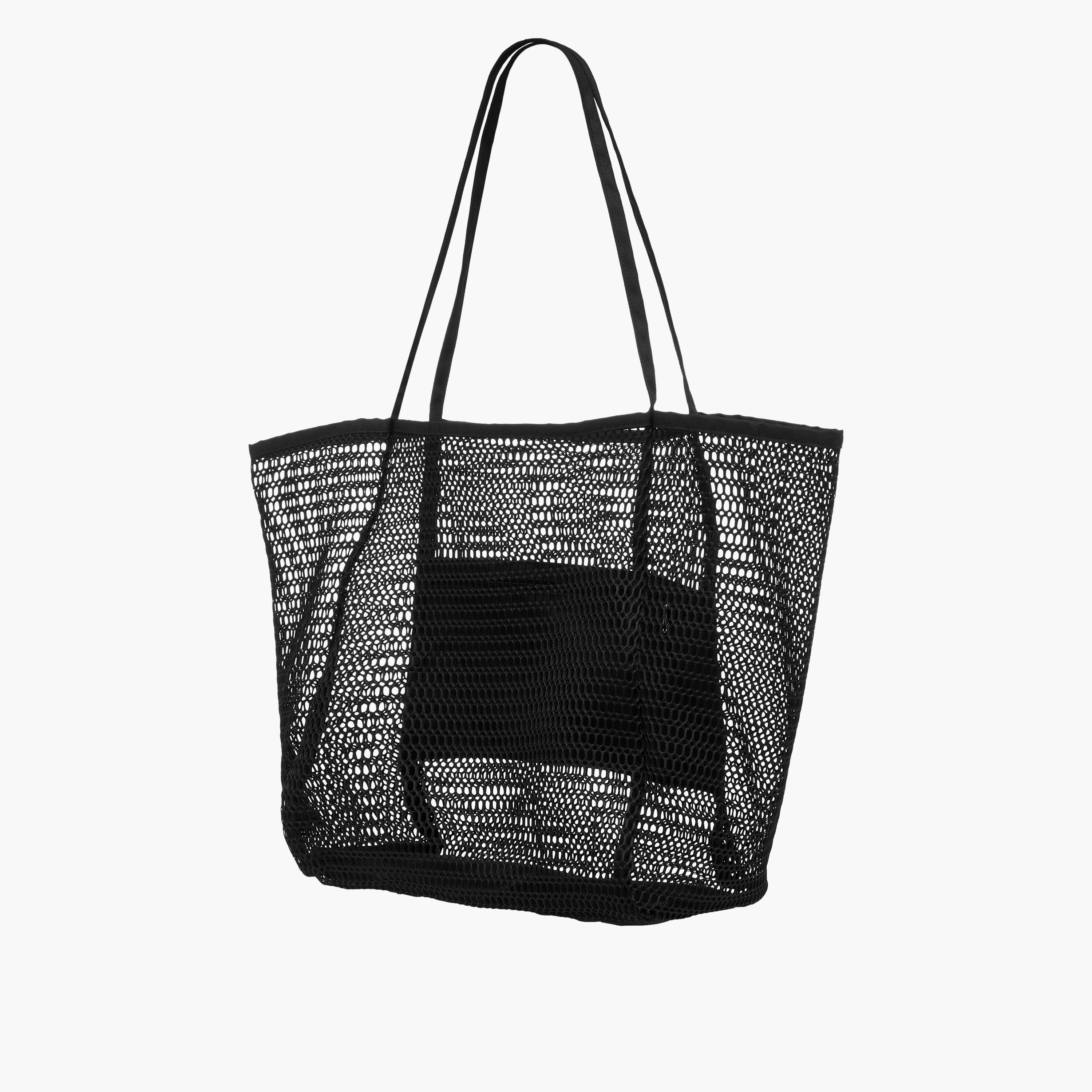 Mesh Tote Bag with Inner Pocket and Double Handle-women-bagsandwallets-handbags-image-2