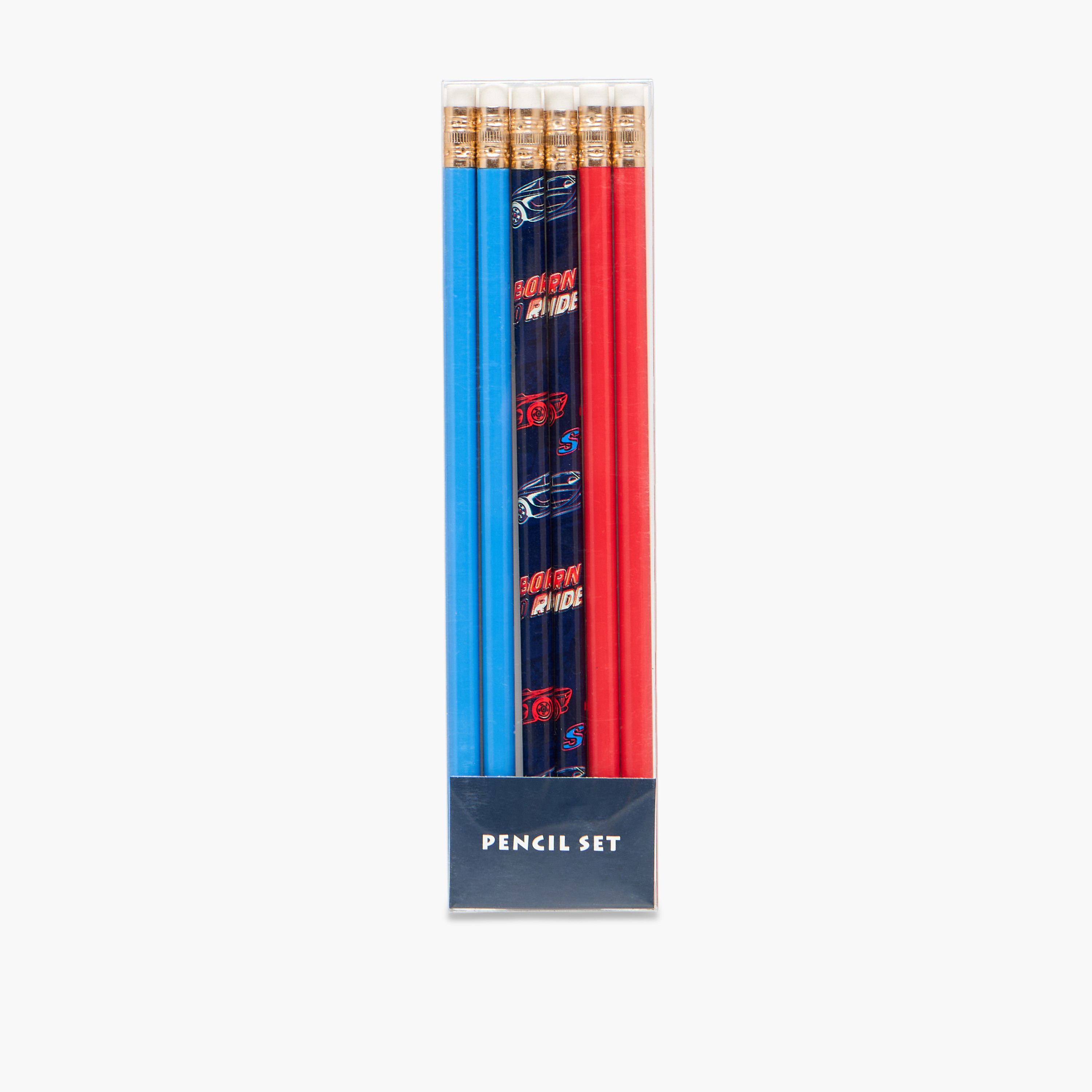 Wooden Pencil with Eraser - Set of 6-school-stationery-pensandpencils-image-1