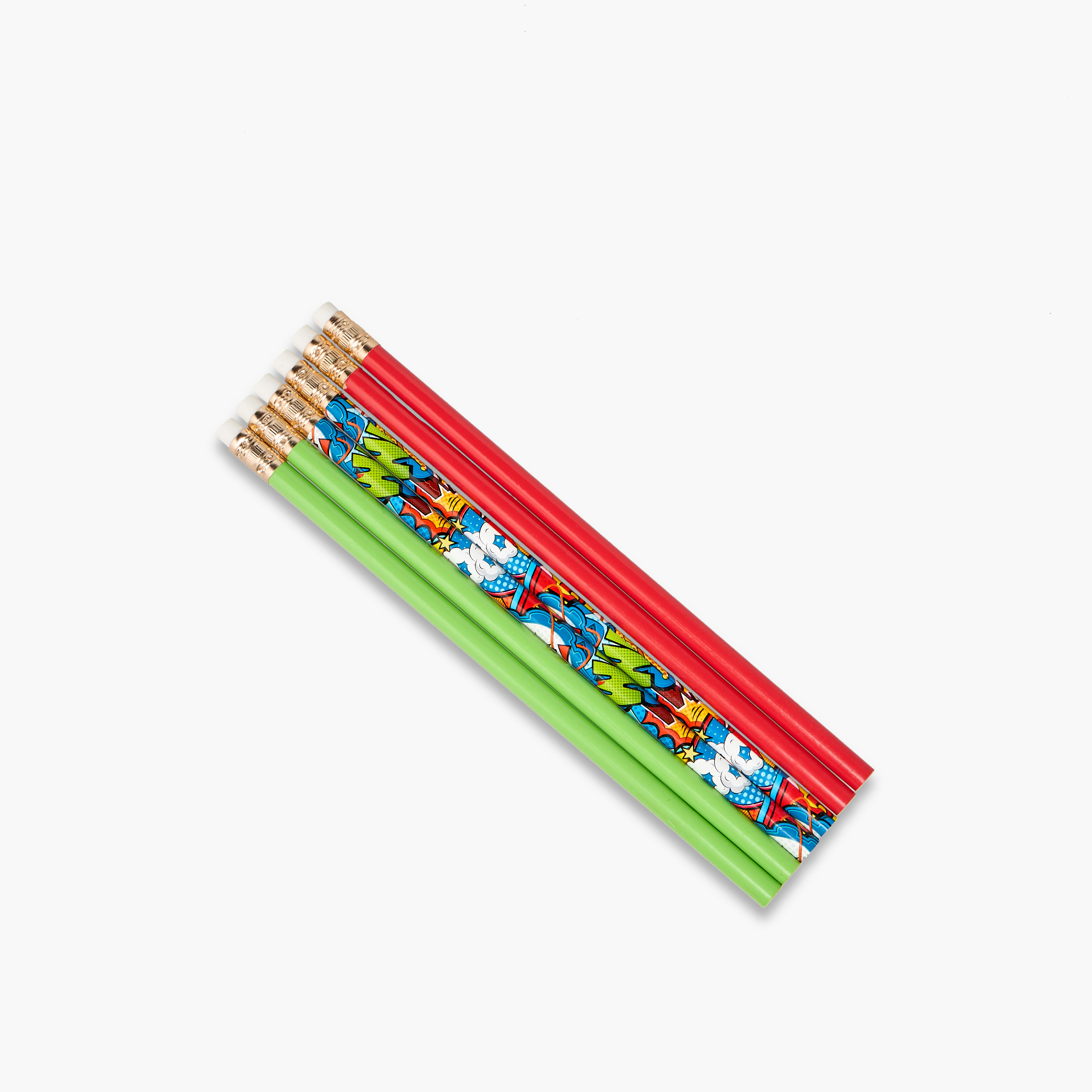 Wooden Pencil with Eraser - Set of 6-school-stationery-pensandpencils-image-2