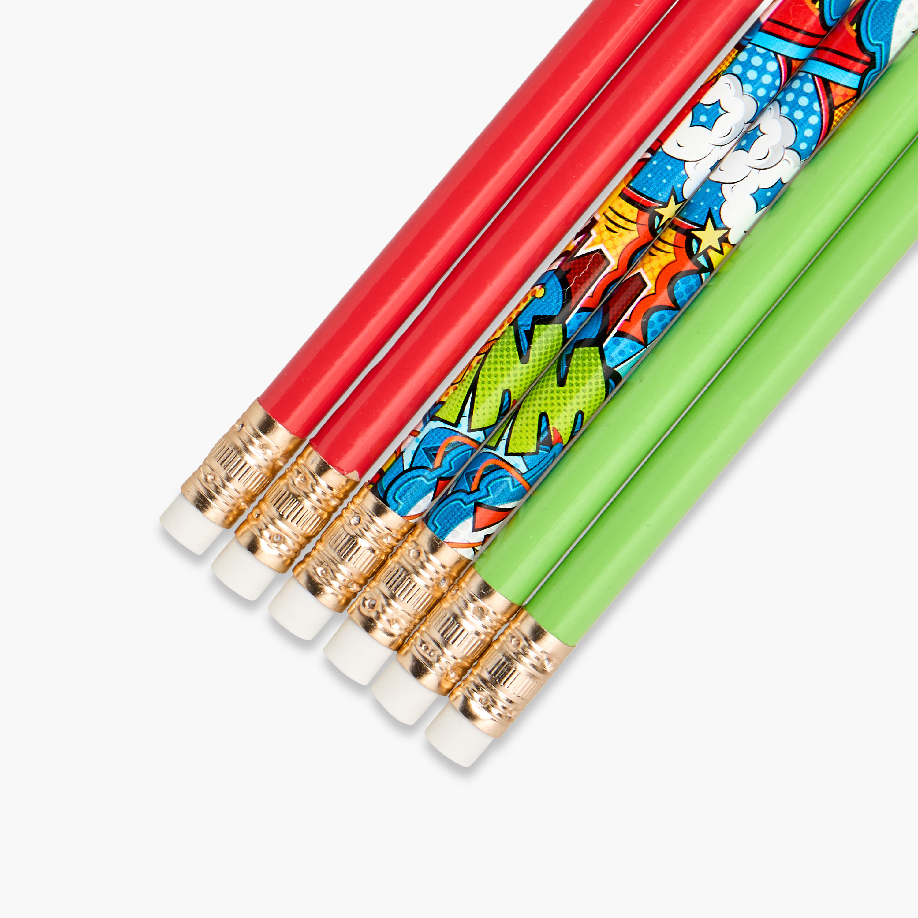 Wooden Pencil with Eraser - Set of 6-school-stationery-pensandpencils-image-3