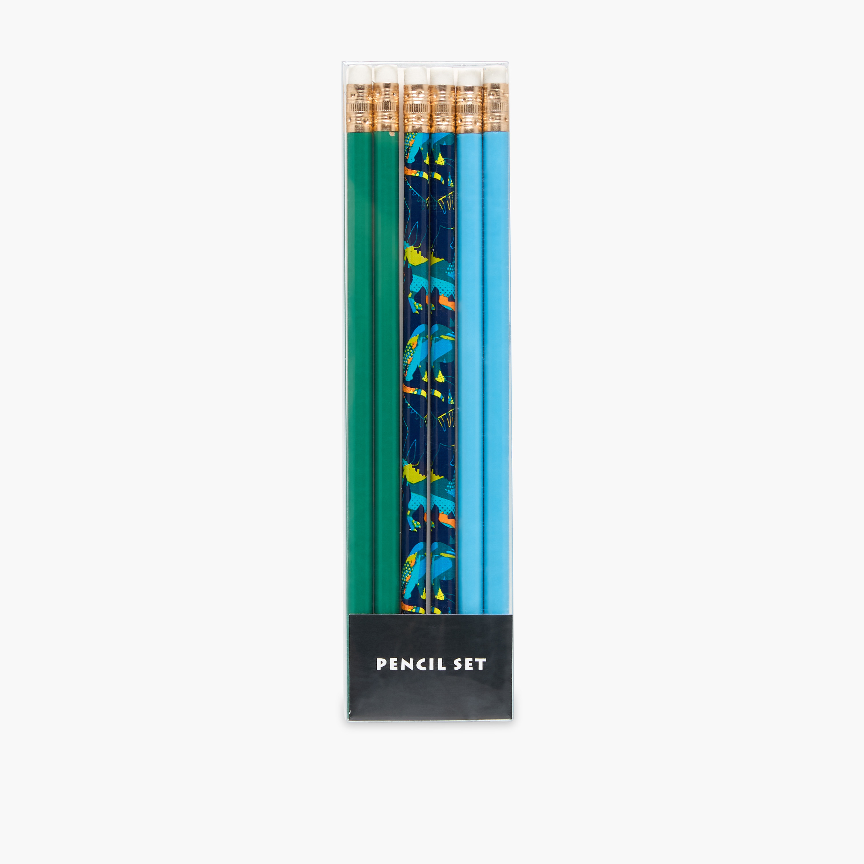 Wooden Pencil with Eraser - Set of 6-school-stationery-pensandpencils-image-1