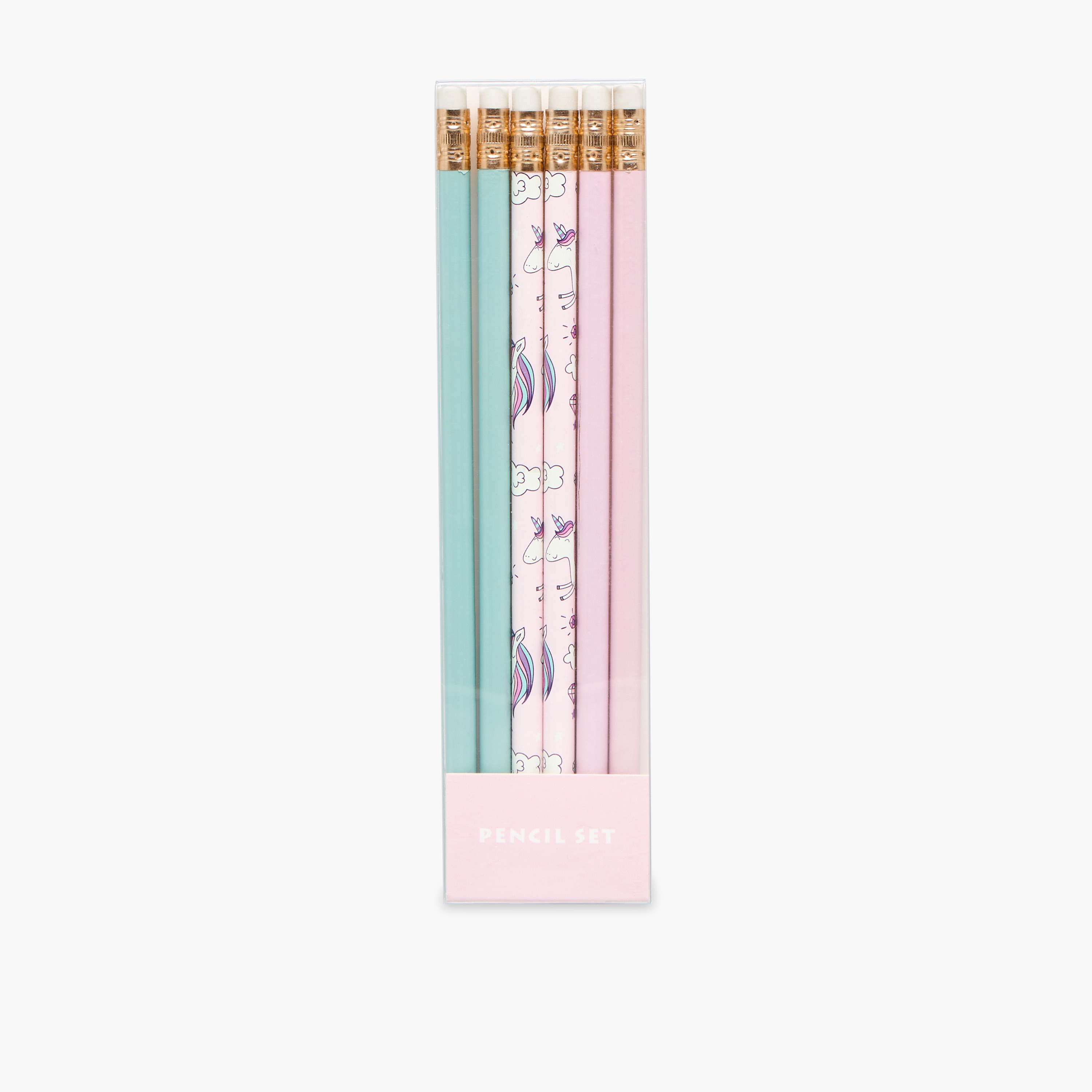 Wooden Pencil with Eraser - Set of 6-school-stationery-pensandpencils-image-1