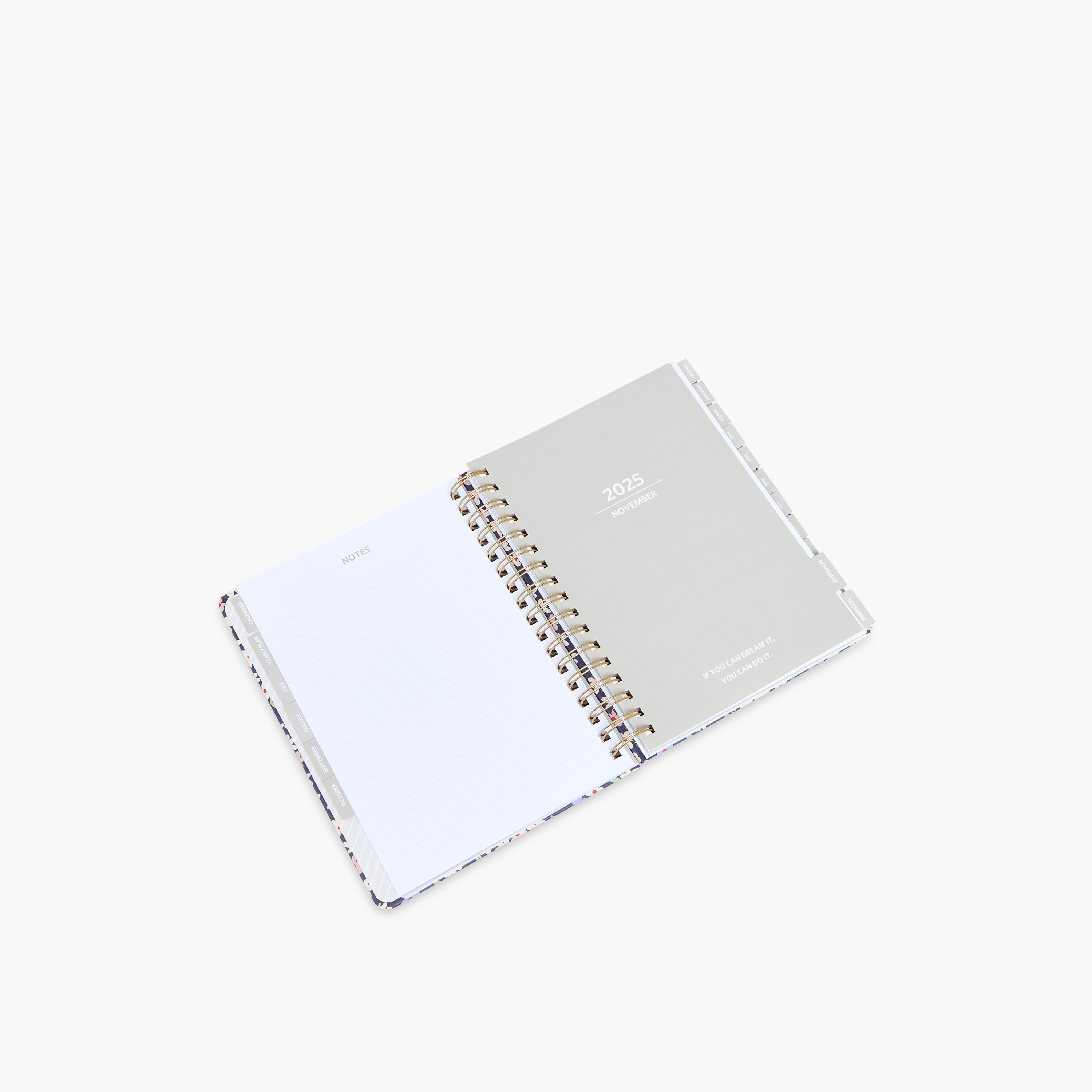 Floral Print Spiral 18-Month Agenda Planner-school-stationery-planners-image-4