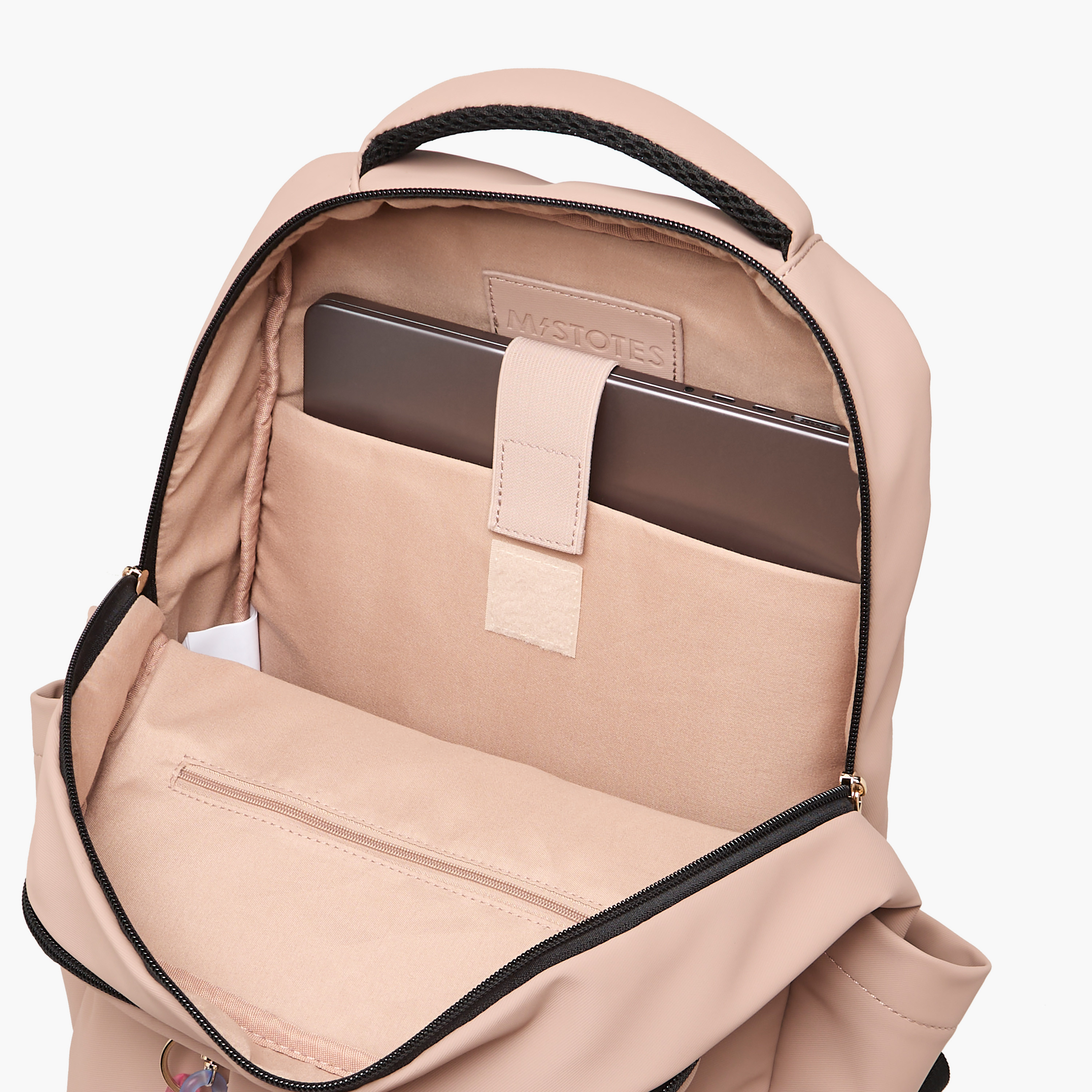 شنطة ظهر سادة بحمالات كتف قابلة للتعديل وسحاب إغلاق من ميستوتس - 28×41×21 سم-women-bagsandwallets-backpacks-image-8