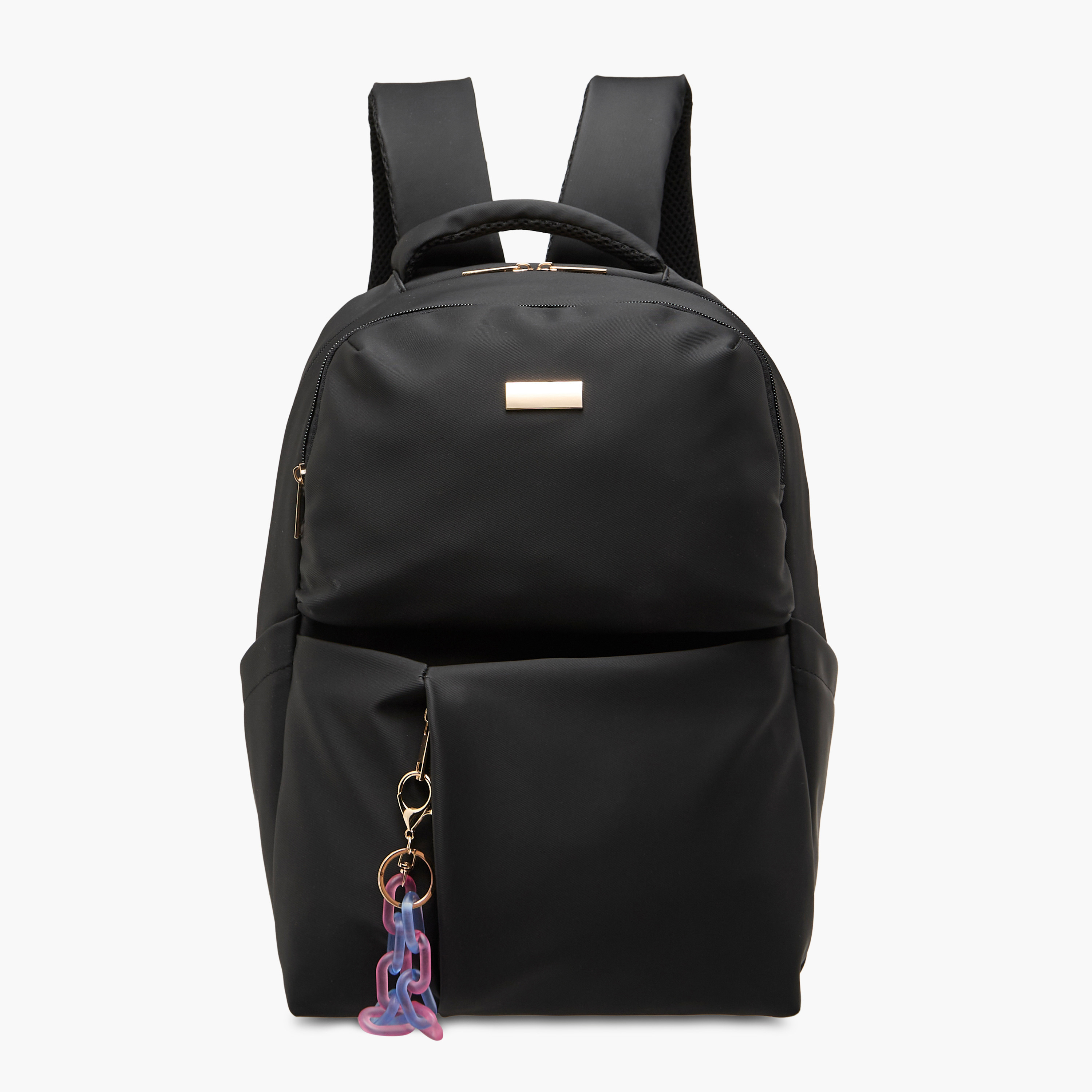 شنطة ظهر سادة بحمالات كتف قابلة للتعديل وسحاب إغلاق من ميستوتس - 28x41x21 سم-women-bagsandwallets-backpacks-image-1