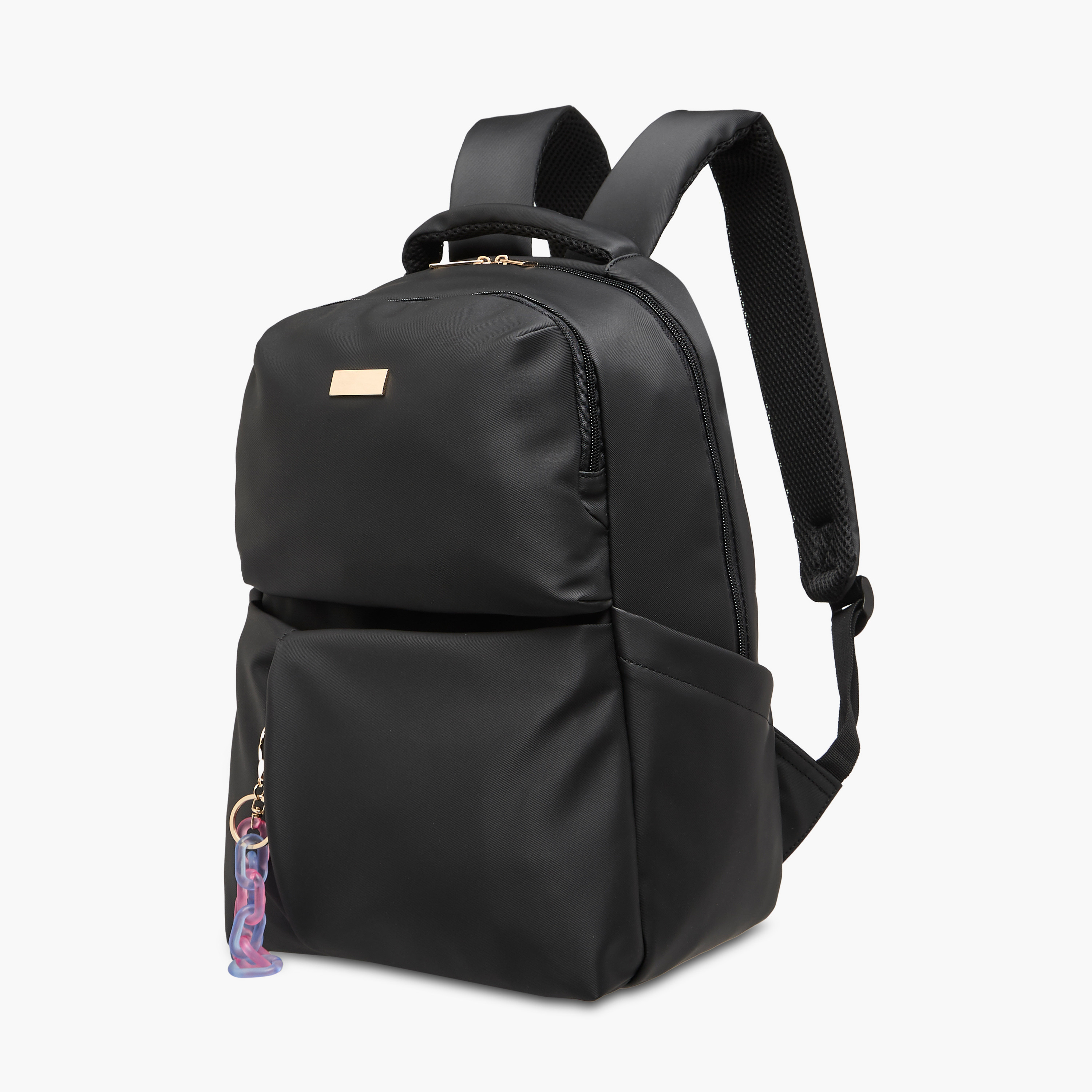 شنطة ظهر سادة بحمالات كتف قابلة للتعديل وسحاب إغلاق من ميستوتس - 28x41x21 سم-women-bagsandwallets-backpacks-image-3