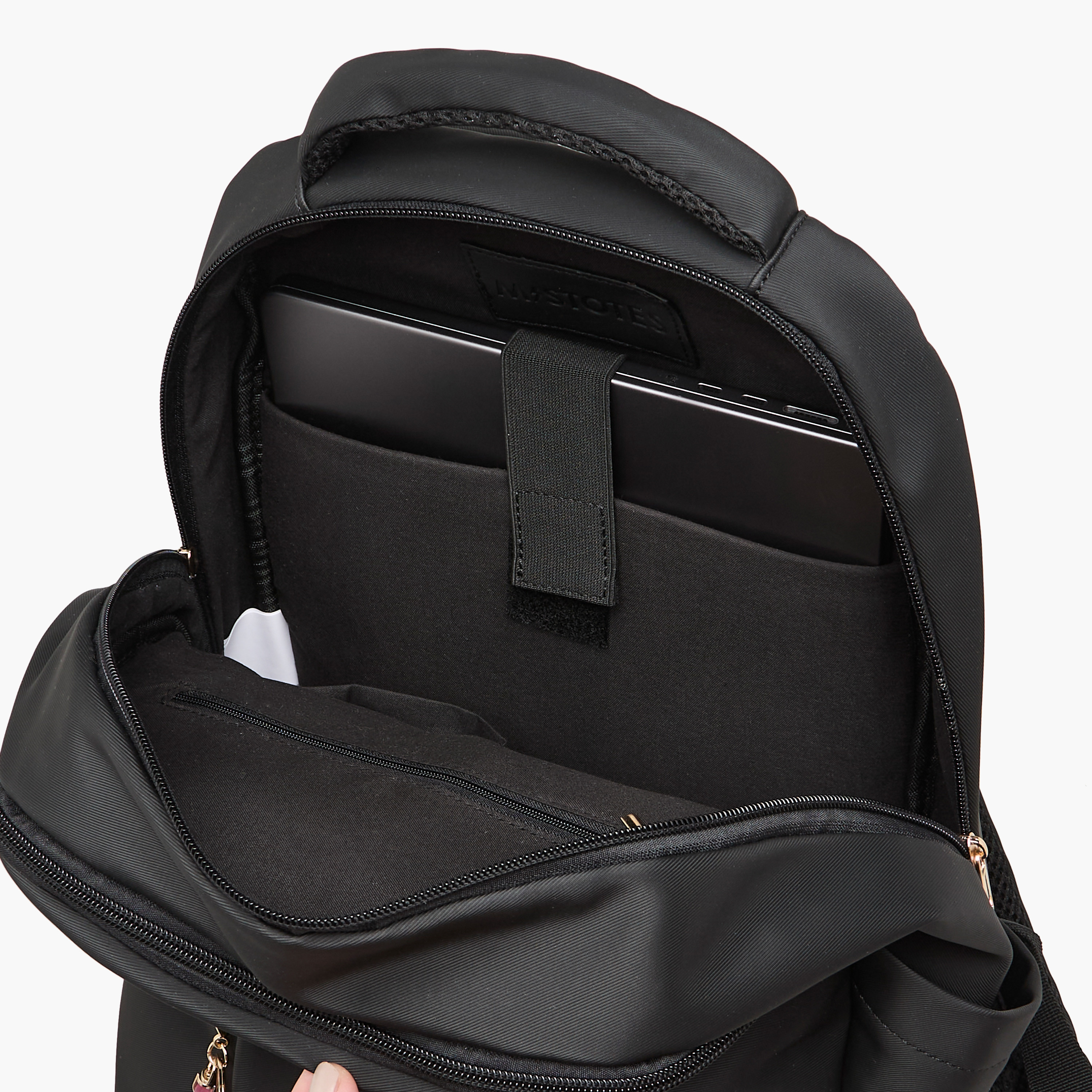 شنطة ظهر سادة بحمالات كتف قابلة للتعديل وسحاب إغلاق من ميستوتس - 28x41x21 سم-women-bagsandwallets-backpacks-image-8