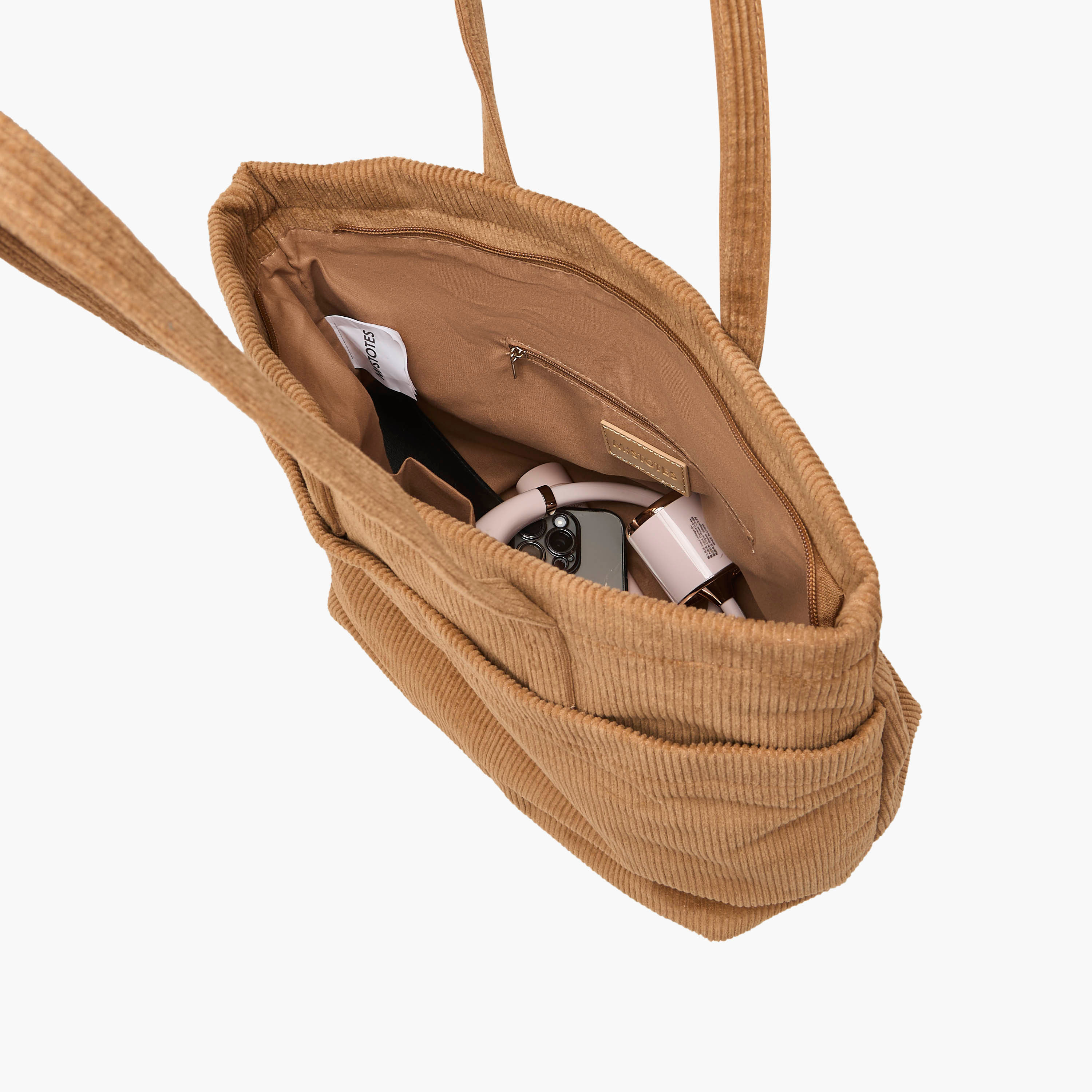 شنطة توتي كوردوروي بمقبض مزدوج وسحاب إغلاق من ميستوتس-women-bagsandwallets-handbags-image-7